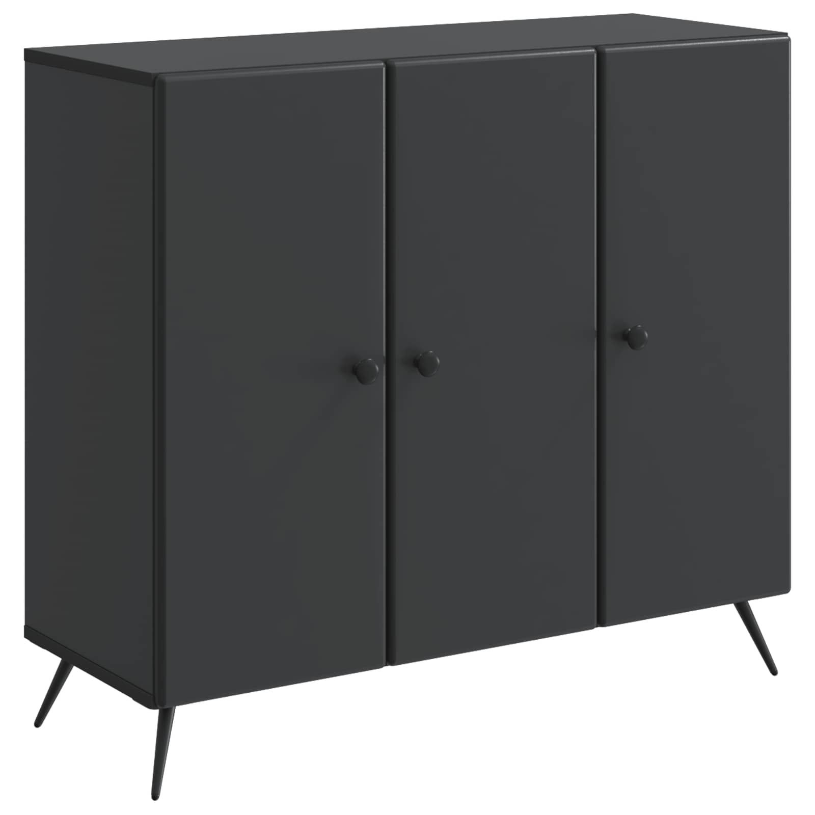 vidaXL Dressoir Zwart 89 x 34,5 x 80 cm Bewerkt hout