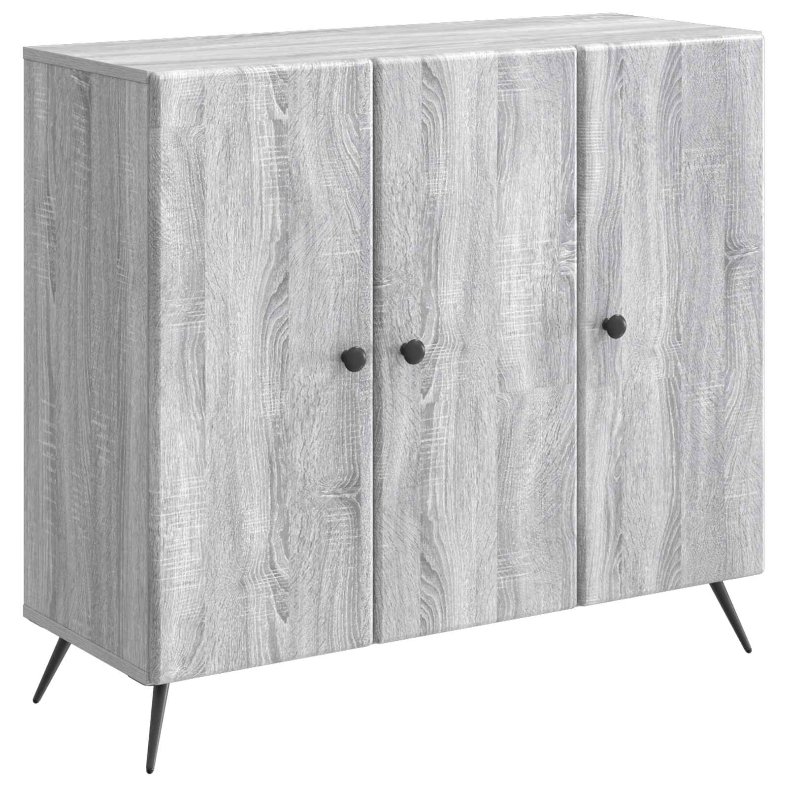 vidaXL Dressoir Zwart 89 x 34,5 x 80 cm Bewerkt hout