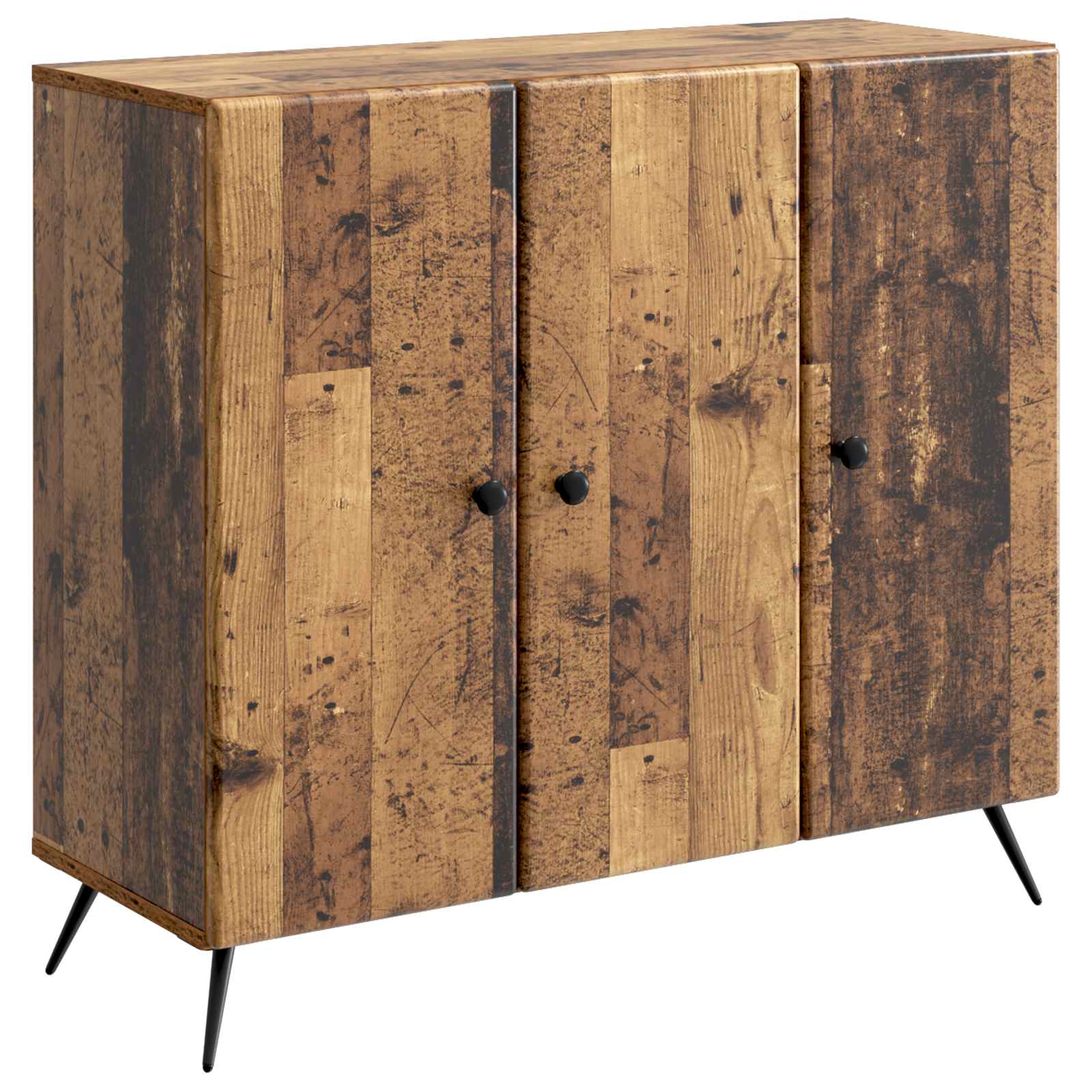vidaXL Dressoir Zwart 89 x 34,5 x 80 cm Bewerkt hout