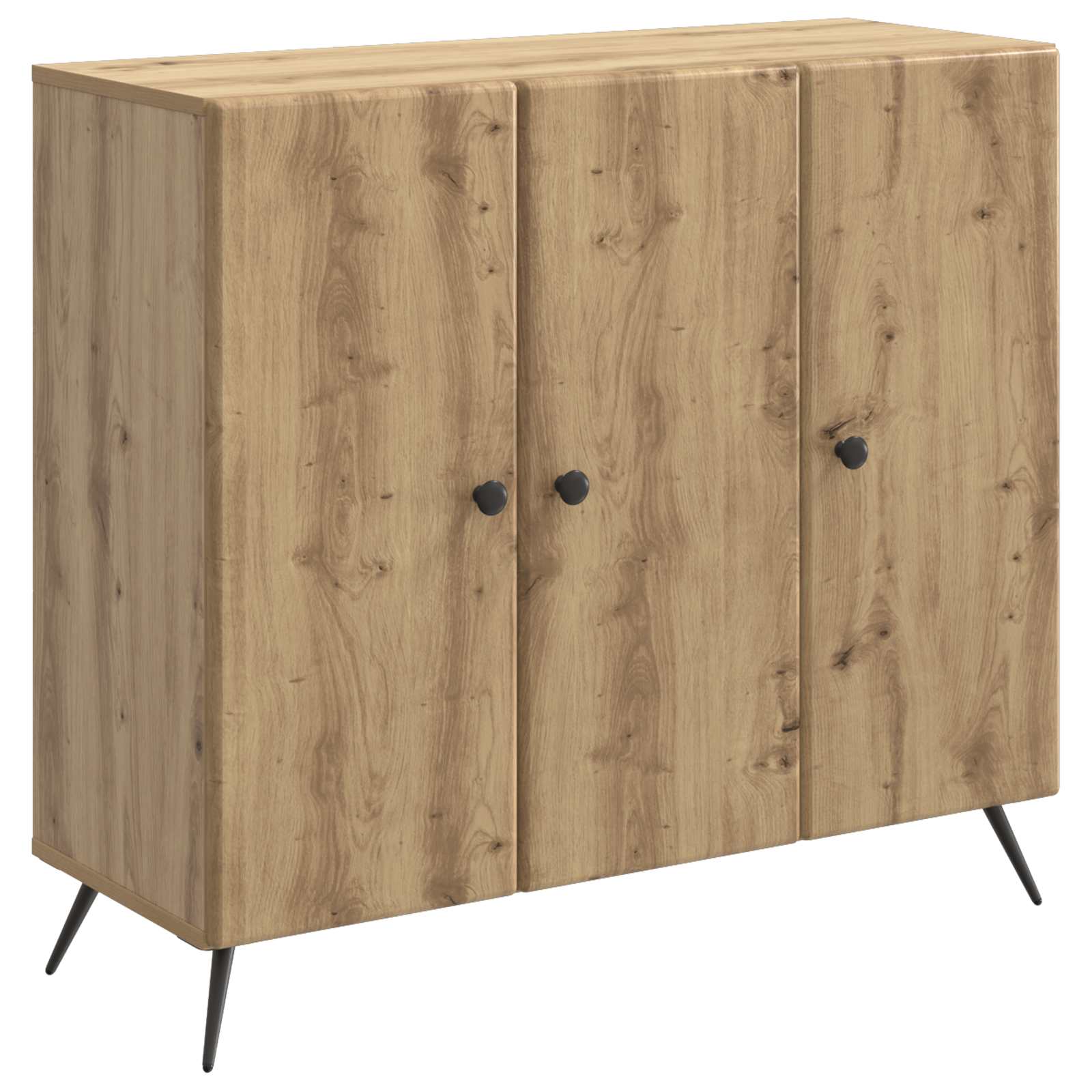 vidaXL Dressoir Zwart 89 x 34,5 x 80 cm Bewerkt hout