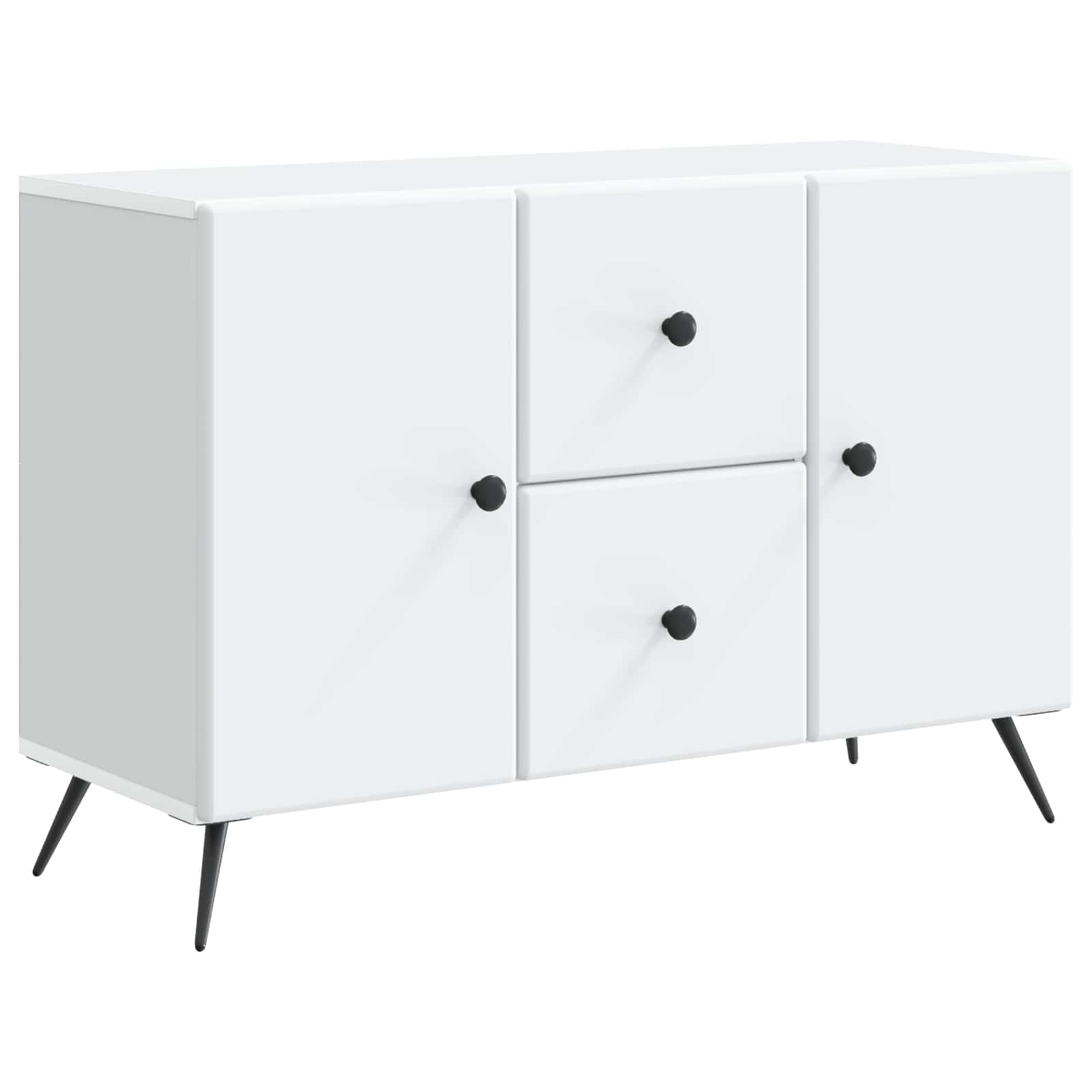 vidaXL Dressoir met lade Zwart 89 x 34,5 x 60 cm Bewerkt hout