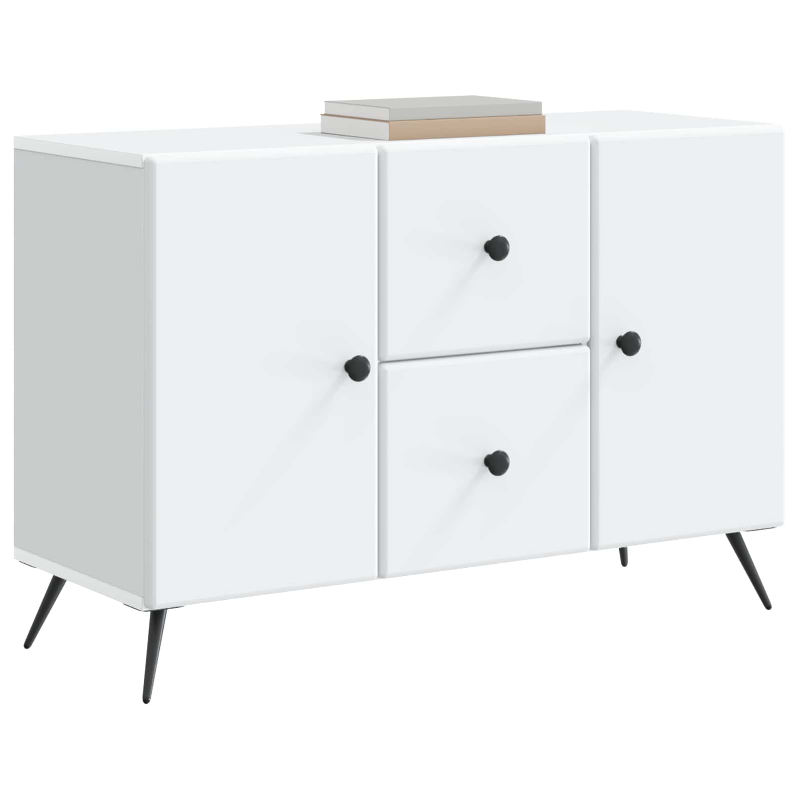 vidaXL Dressoir met lade Zwart 89 x 34,5 x 60 cm Bewerkt hout