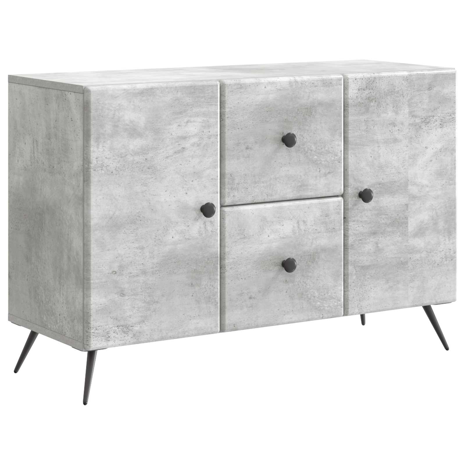 vidaXL Dressoir met lade Zwart 89 x 34,5 x 60 cm Bewerkt hout