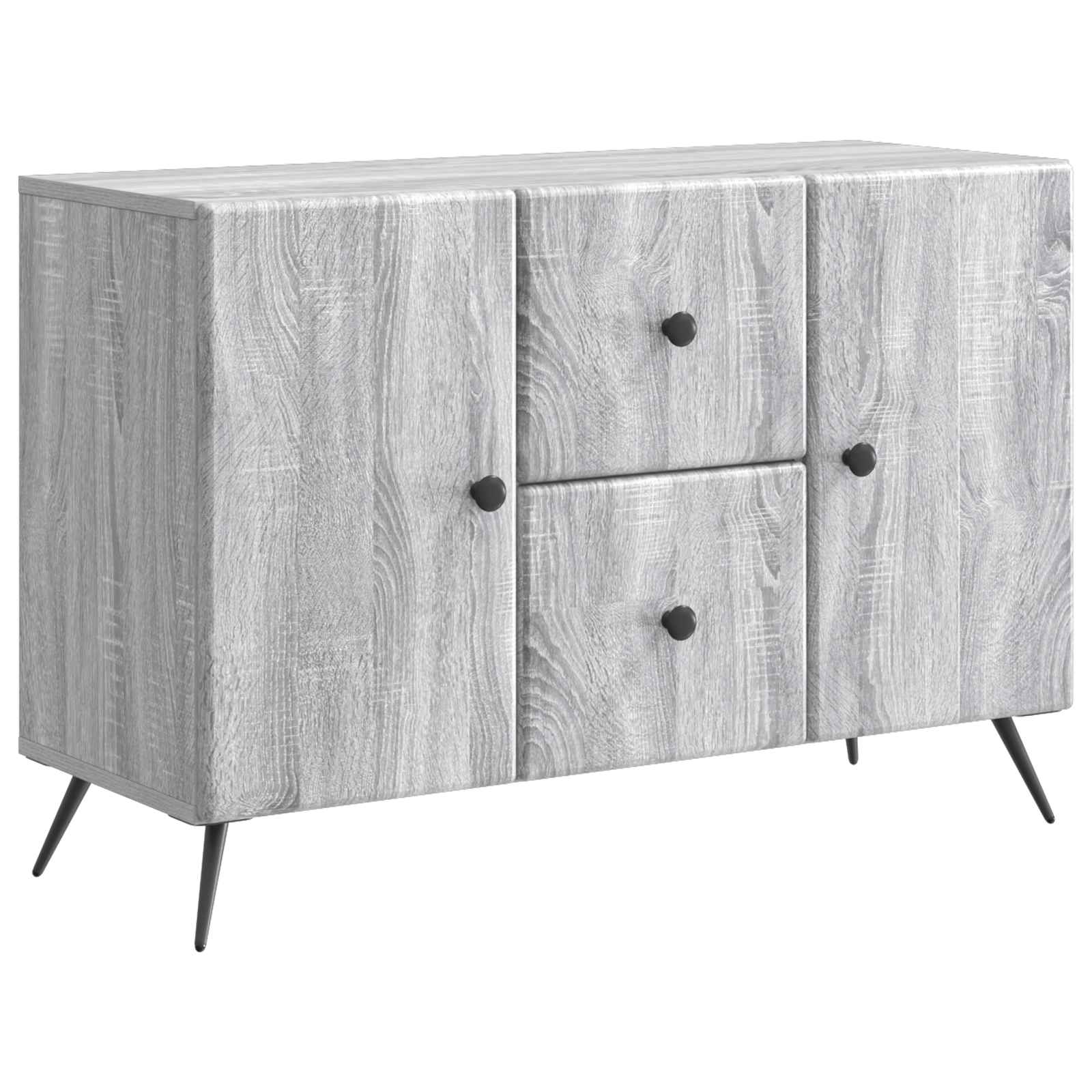 vidaXL Dressoir met lade Zwart 89 x 34,5 x 60 cm Bewerkt hout