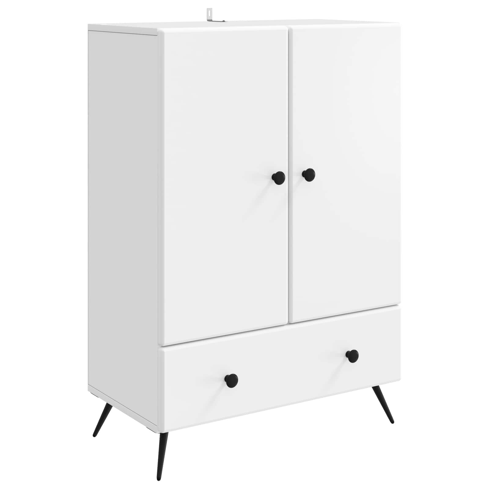 vidaXL Dressoir met lade Zwart 66 x 34,5 x 95 cm Bewerkt hout