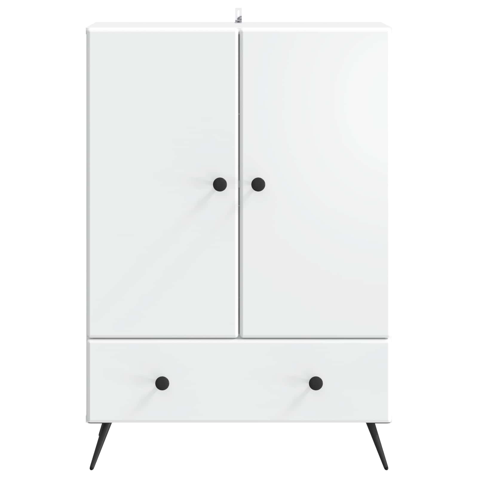 vidaXL Dressoir met lade Zwart 66 x 34,5 x 95 cm Bewerkt hout