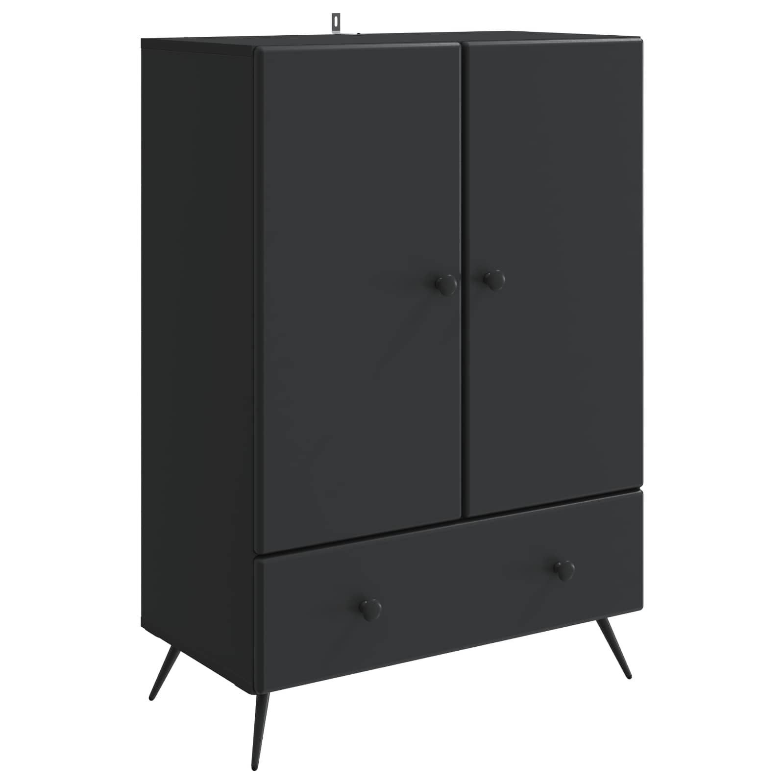 vidaXL Dressoir met lade Zwart 66 x 34,5 x 95 cm Bewerkt hout