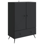 vidaXL Dressoir met lade Zwart 66 x 34,5 x 95 cm Bewerkt hout
