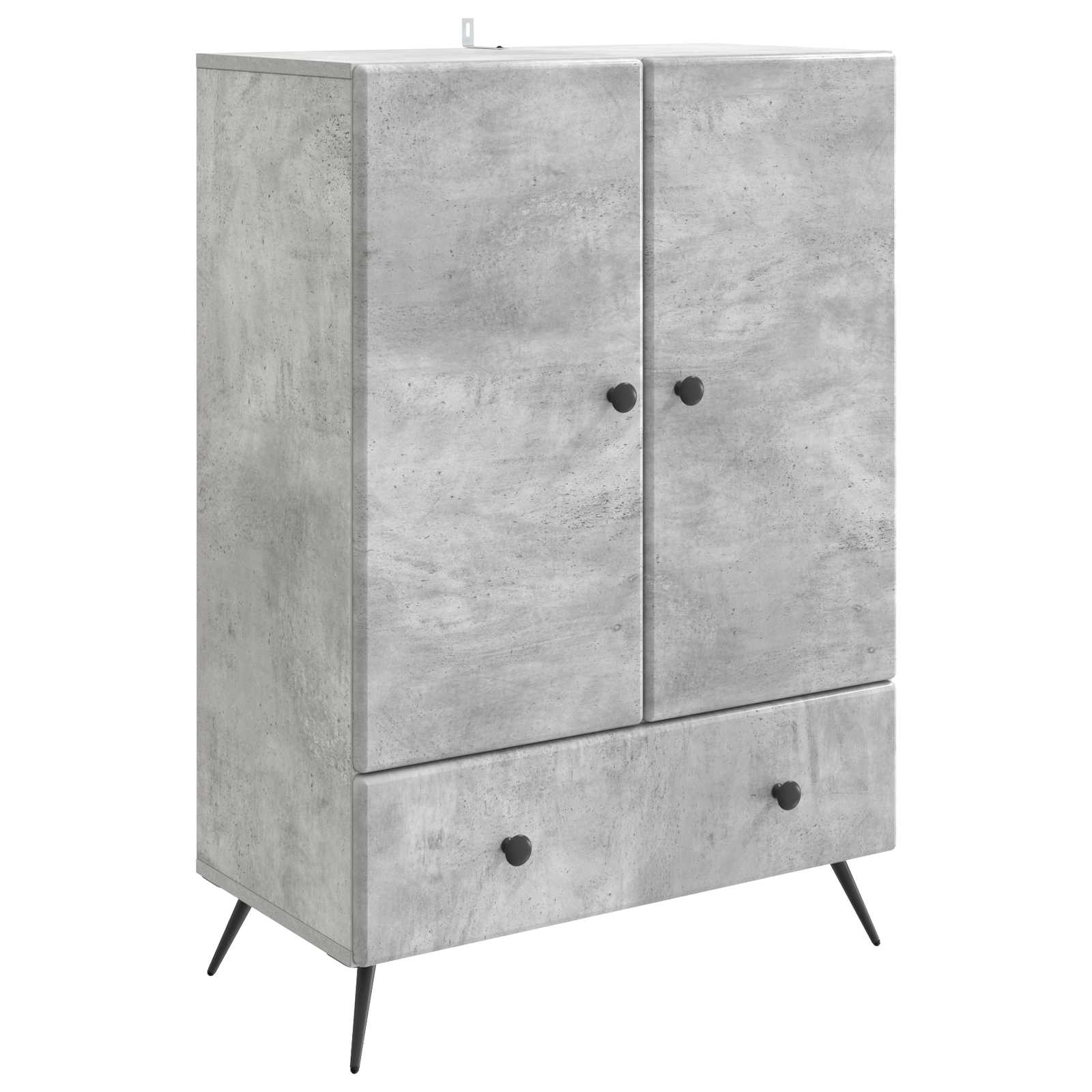 vidaXL Dressoir met lade Zwart 66 x 34,5 x 95 cm Bewerkt hout
