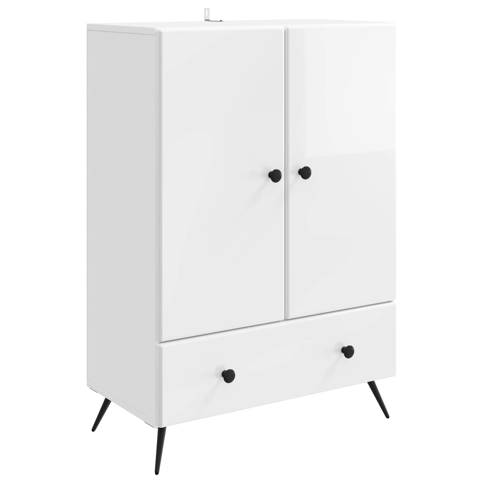 vidaXL Dressoir met lade Zwart 66 x 34,5 x 95 cm Bewerkt hout