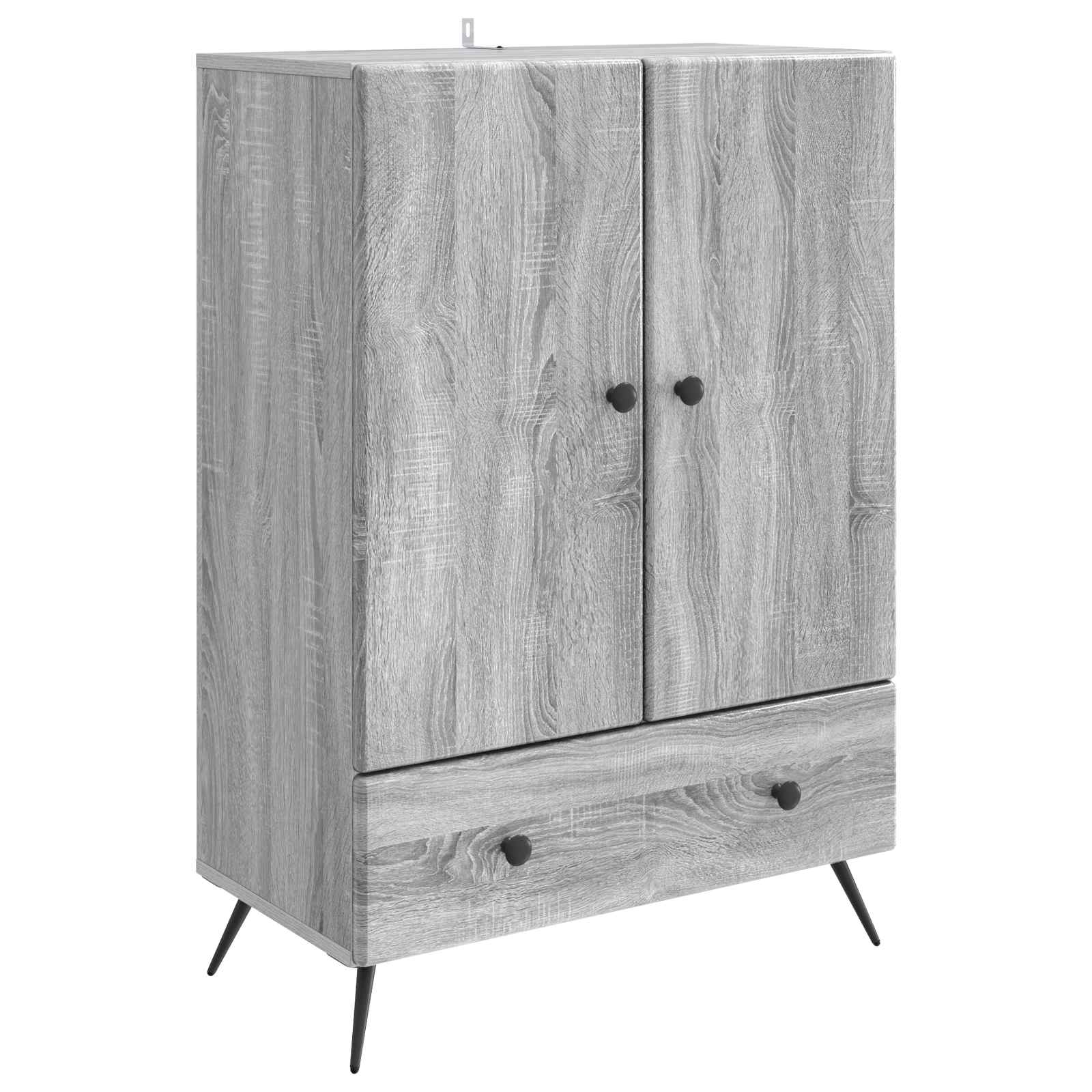 vidaXL Dressoir met lade Zwart 66 x 34,5 x 95 cm Bewerkt hout