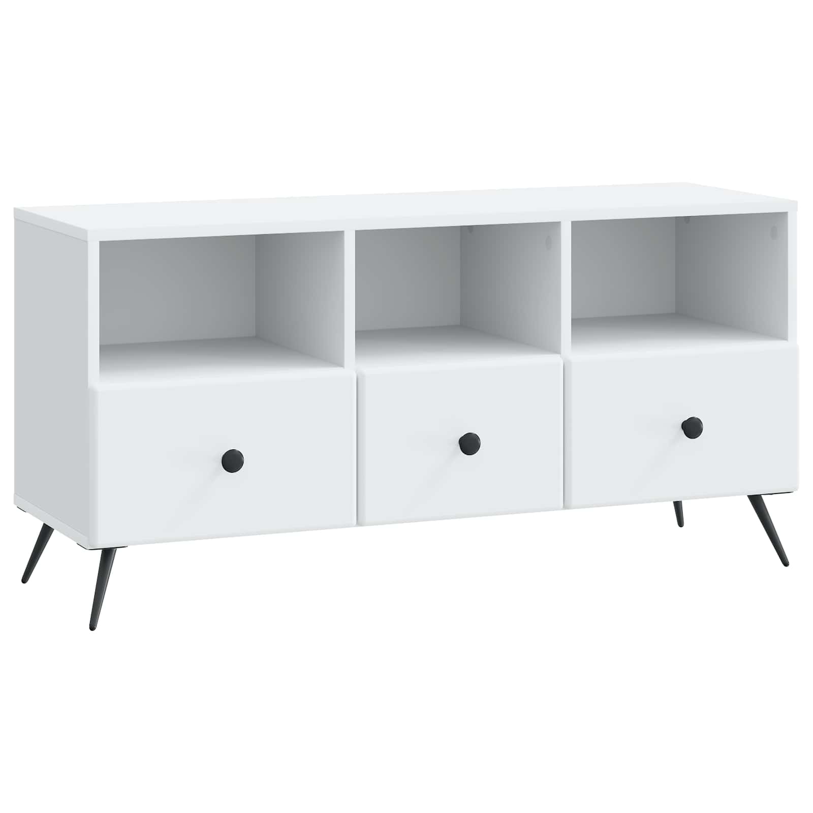 vidaXL TV-kast met lade Zwart 102 x 34,5 x 50 cm Bewerkt hout