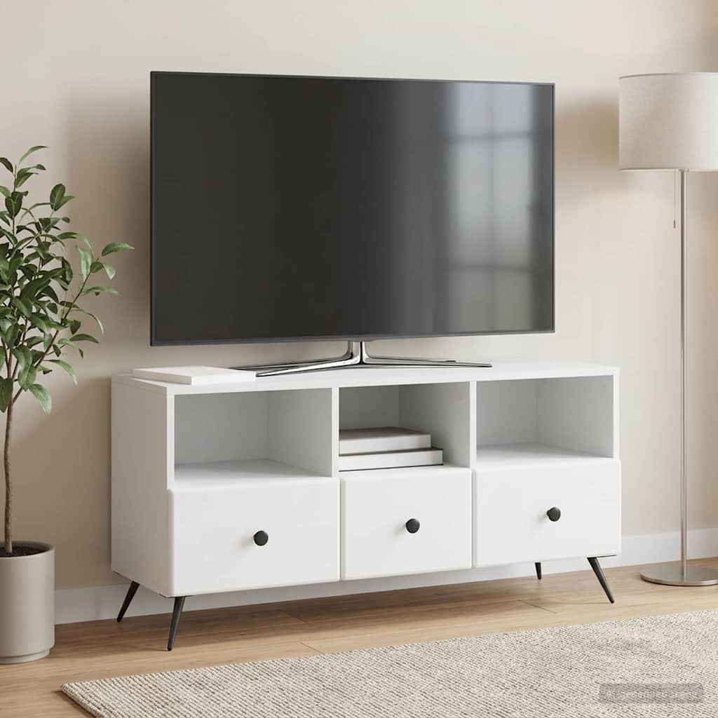 vidaXL TV-kast met lade Zwart 102 x 34,5 x 50 cm Bewerkt hout