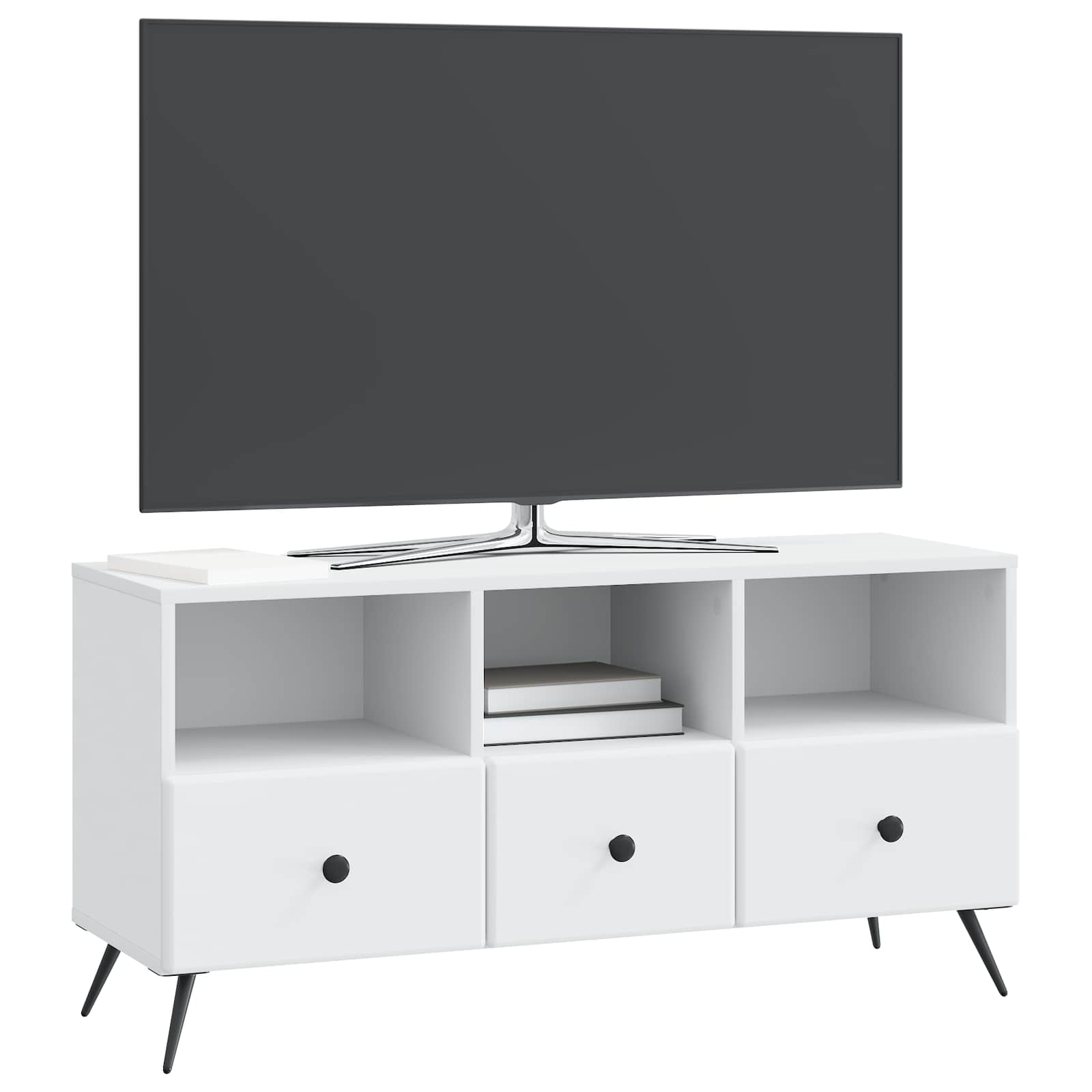 vidaXL TV-kast met lade Zwart 102 x 34,5 x 50 cm Bewerkt hout