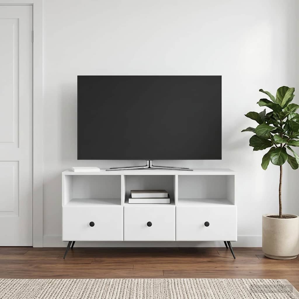 vidaXL TV-kast met lade Zwart 102 x 34,5 x 50 cm Bewerkt hout