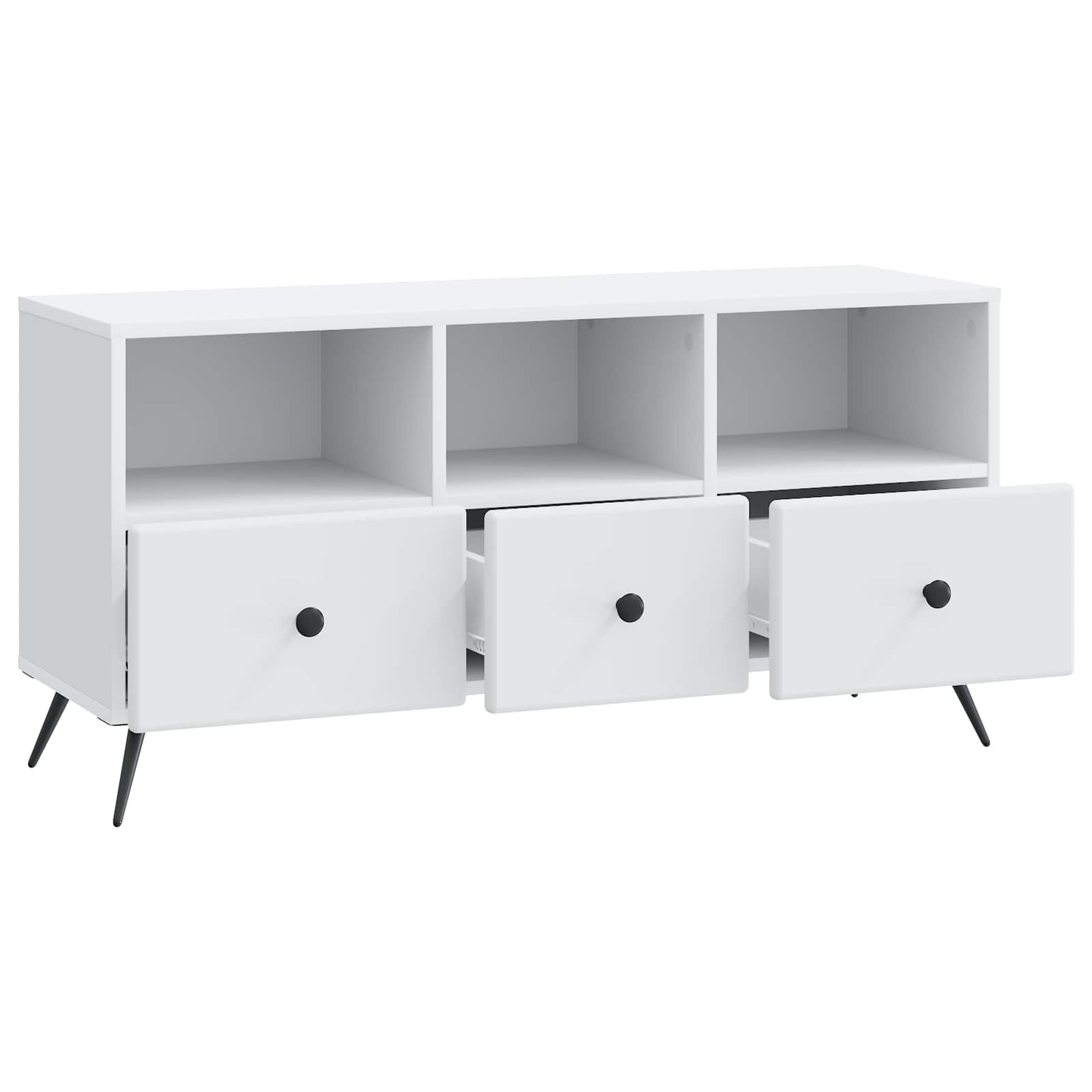 vidaXL TV-kast met lade Zwart 102 x 34,5 x 50 cm Bewerkt hout