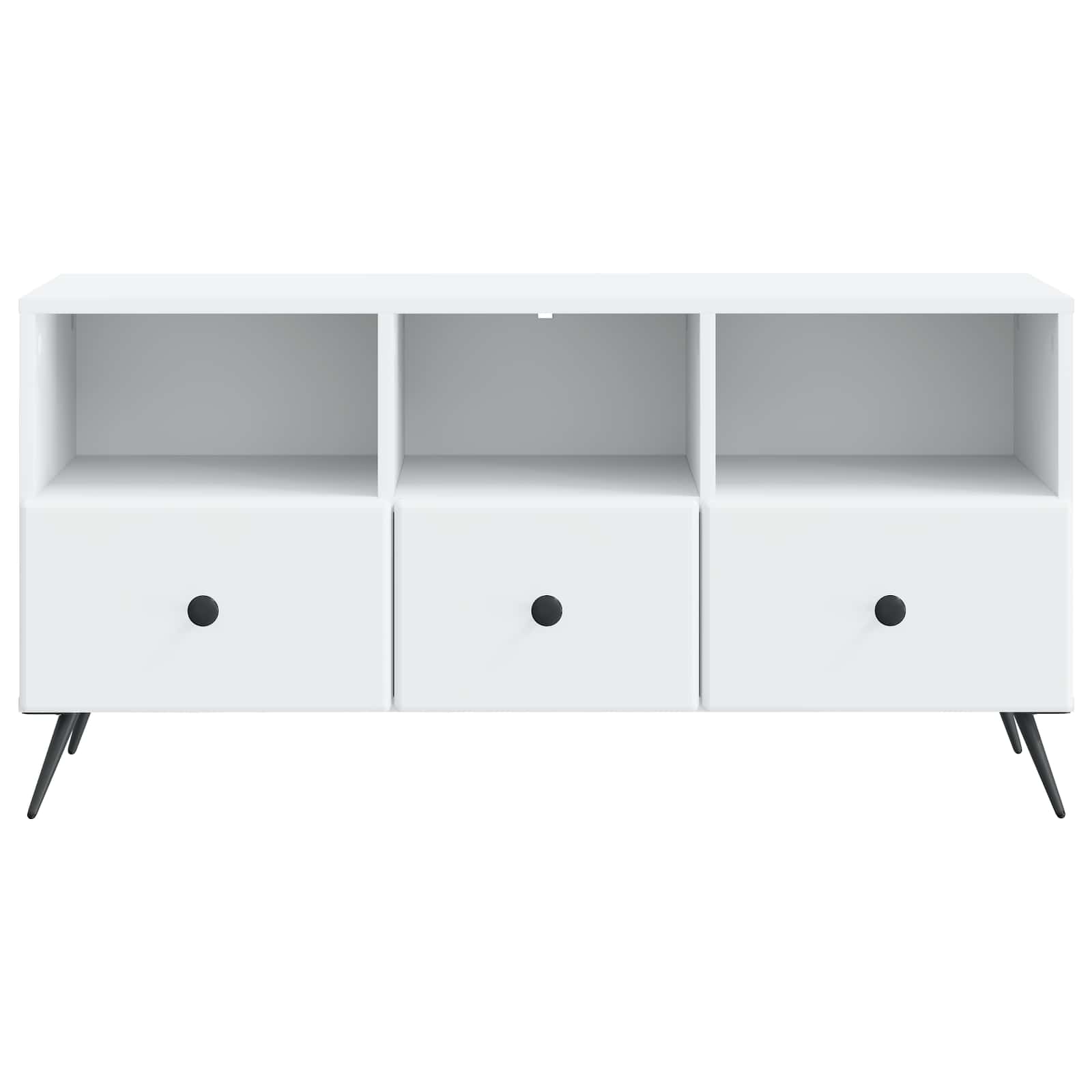 vidaXL TV-kast met lade Zwart 102 x 34,5 x 50 cm Bewerkt hout