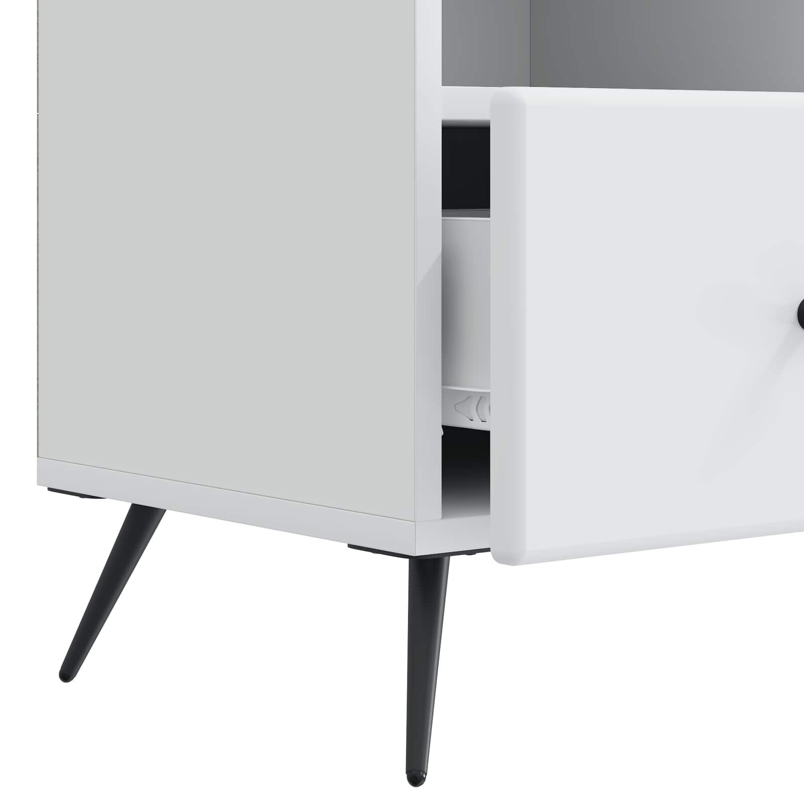 vidaXL TV-kast met lade Zwart 102 x 34,5 x 50 cm Bewerkt hout
