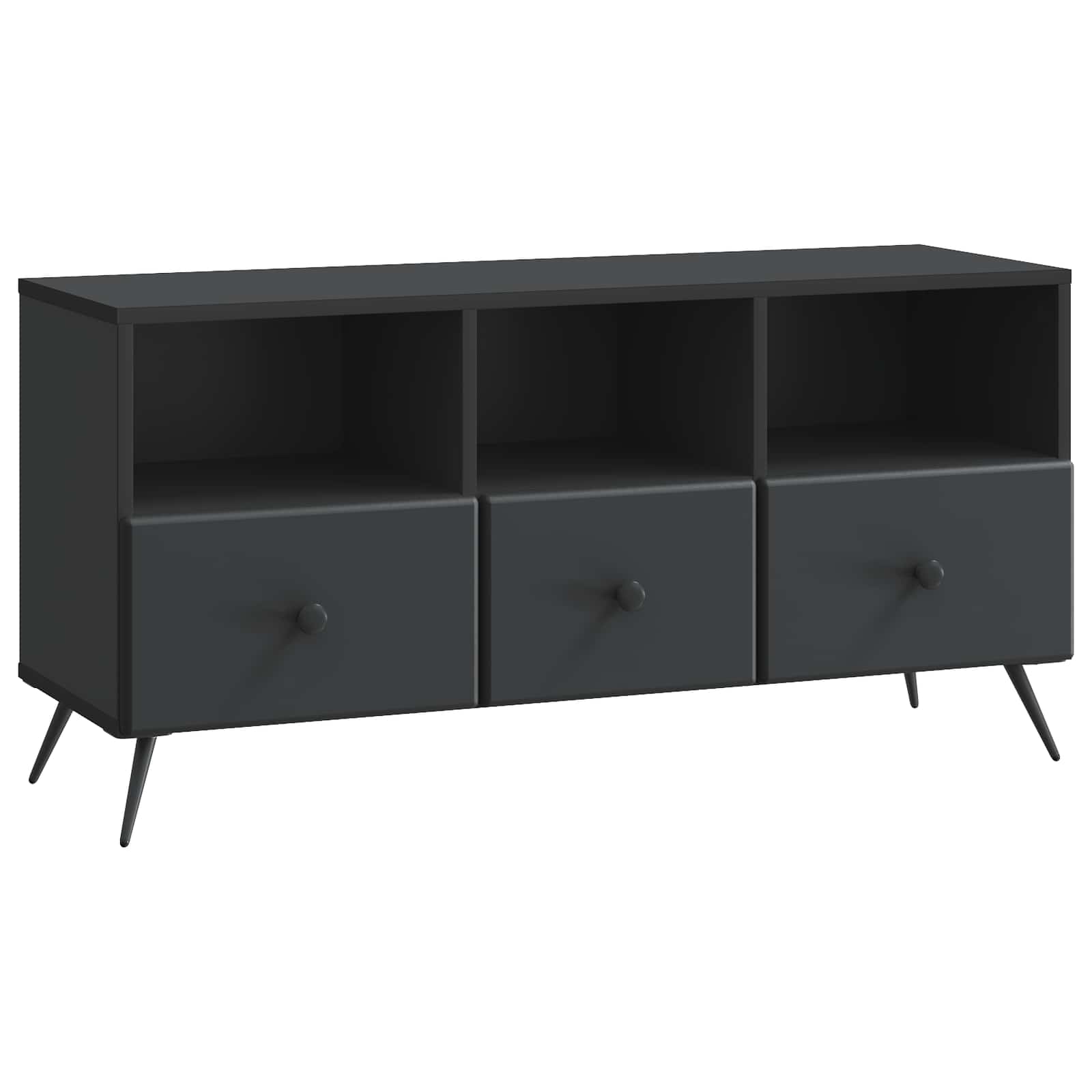 vidaXL TV-kast met lade Zwart 102 x 34,5 x 50 cm Bewerkt hout