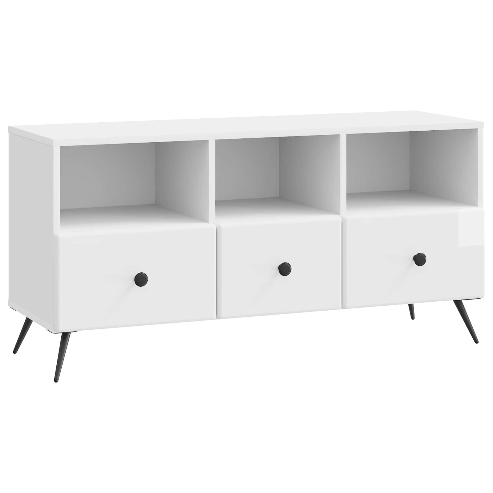 vidaXL TV-kast met lade Zwart 102 x 34,5 x 50 cm Bewerkt hout