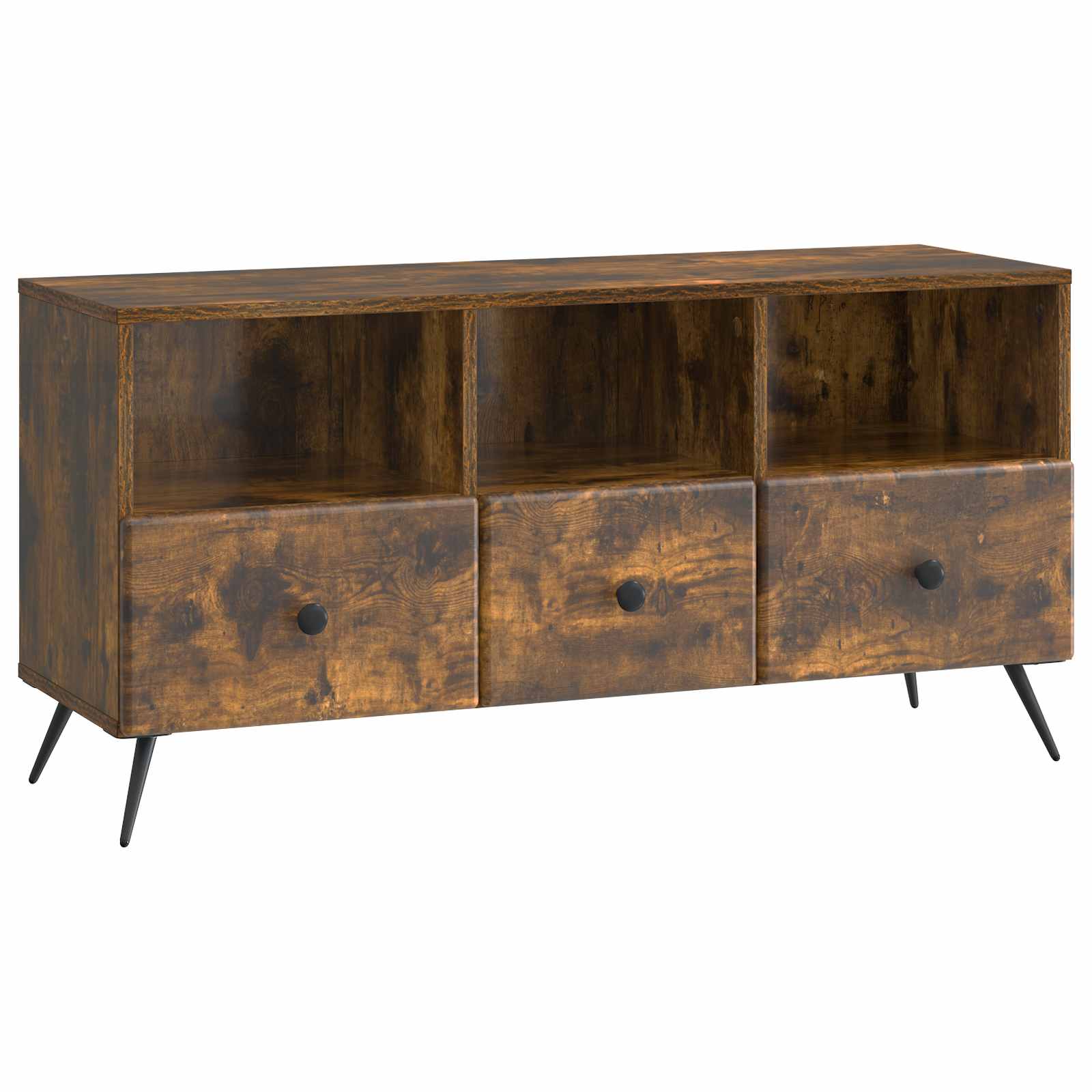 vidaXL TV-kast met lade Zwart 102 x 34,5 x 50 cm Bewerkt hout