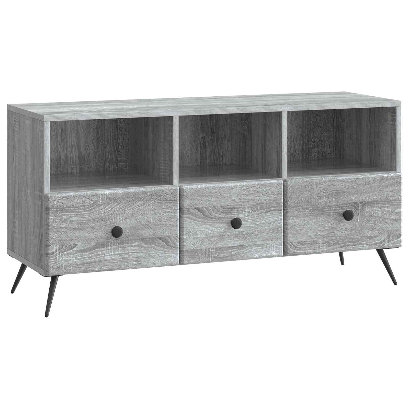 vidaXL TV-kast met lade Zwart 102 x 34,5 x 50 cm Bewerkt hout