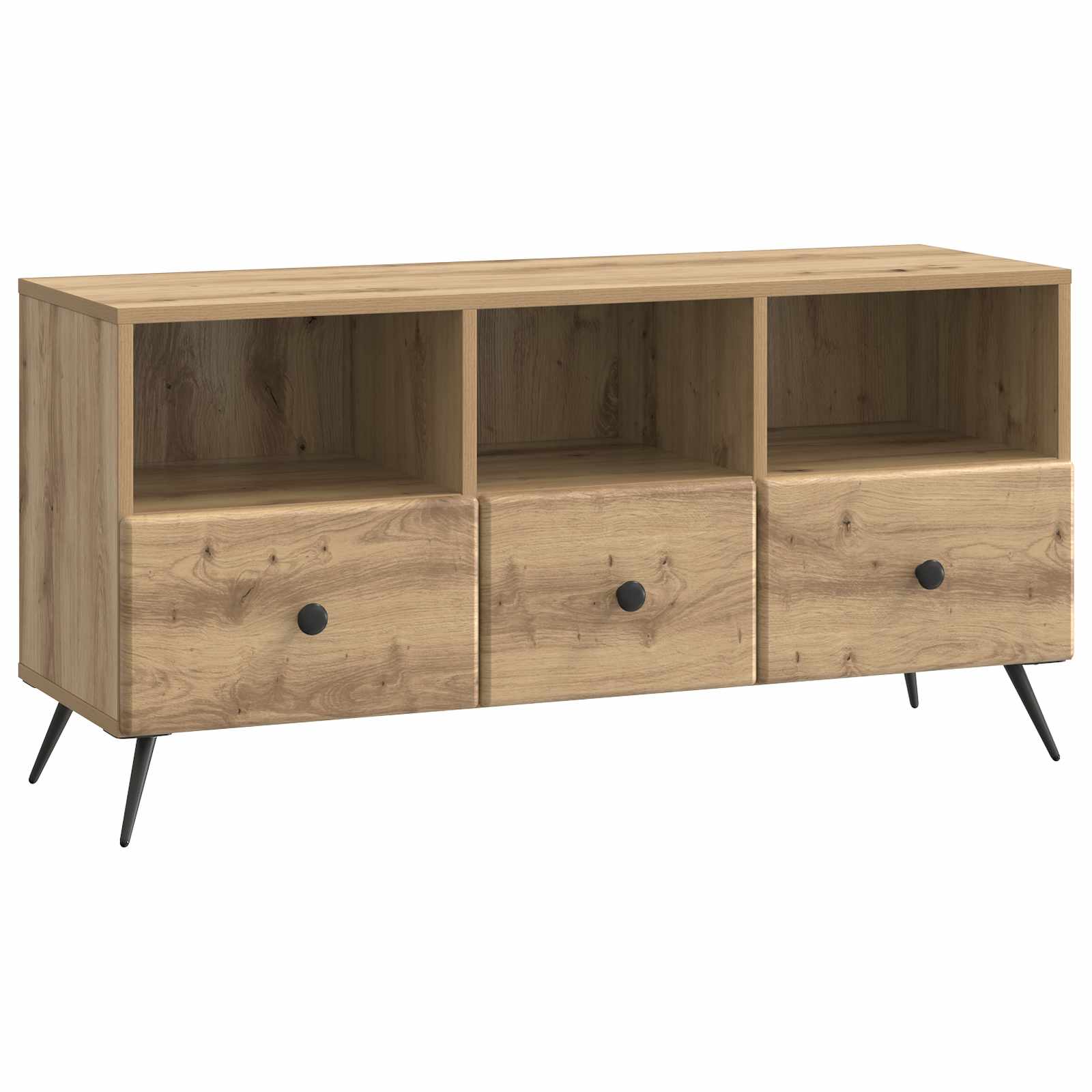 vidaXL TV-kast met lade Zwart 102 x 34,5 x 50 cm Bewerkt hout