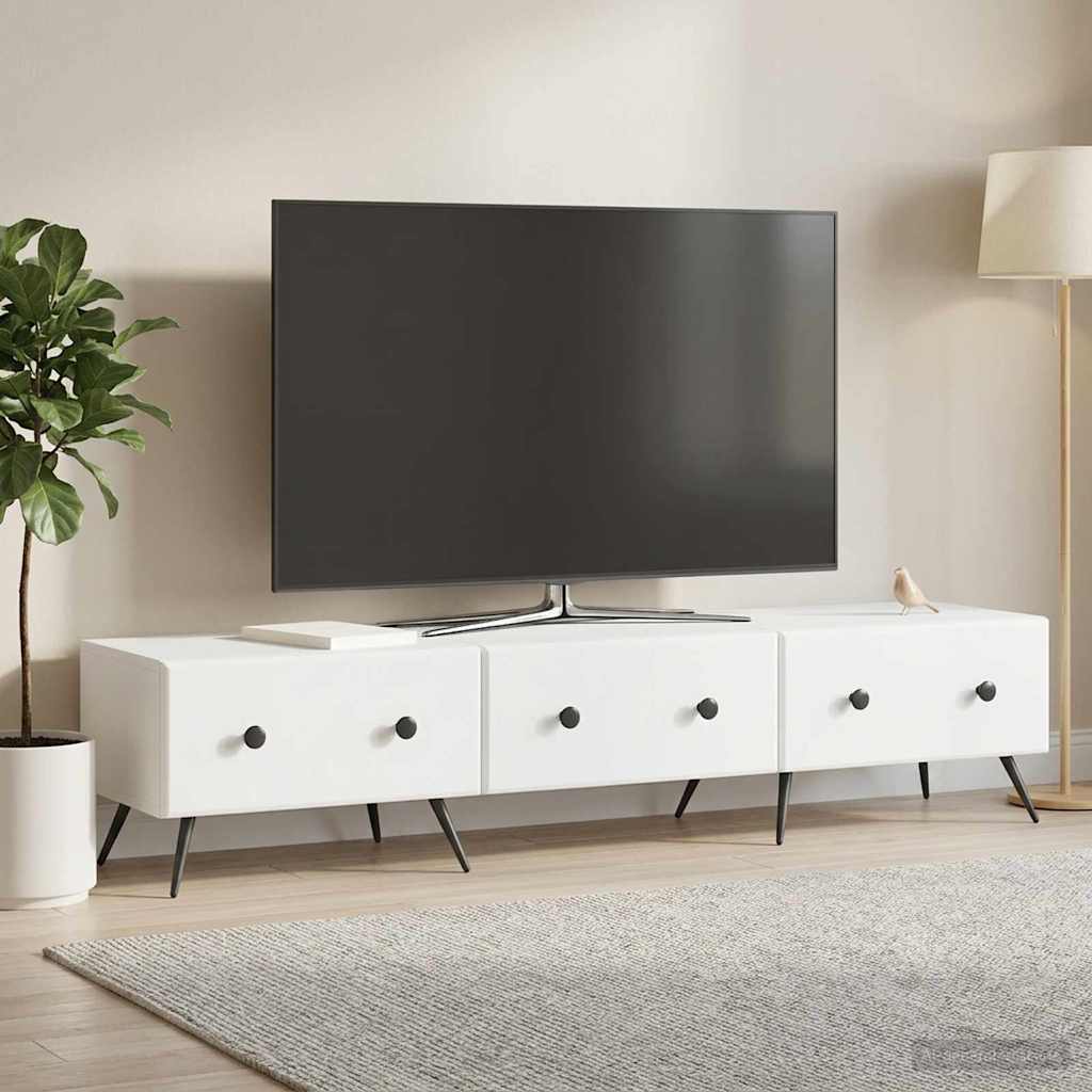 vidaXL TV-kast met lade Zwart 147 x 34,5 x 30 cm Bewerkt hout