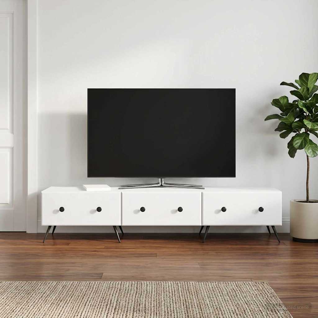 vidaXL TV-kast met lade Zwart 147 x 34,5 x 30 cm Bewerkt hout