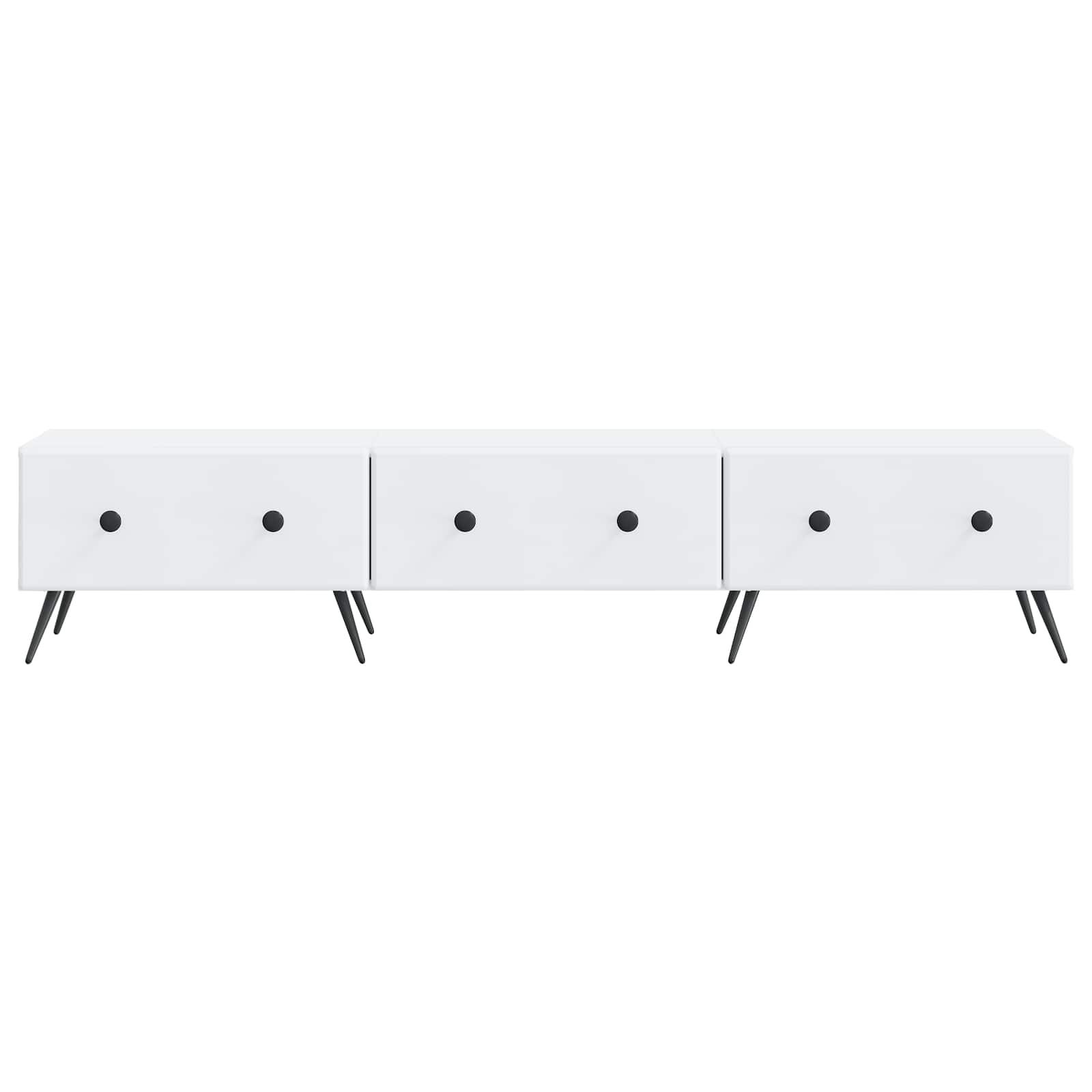 vidaXL TV-kast met lade Zwart 147 x 34,5 x 30 cm Bewerkt hout