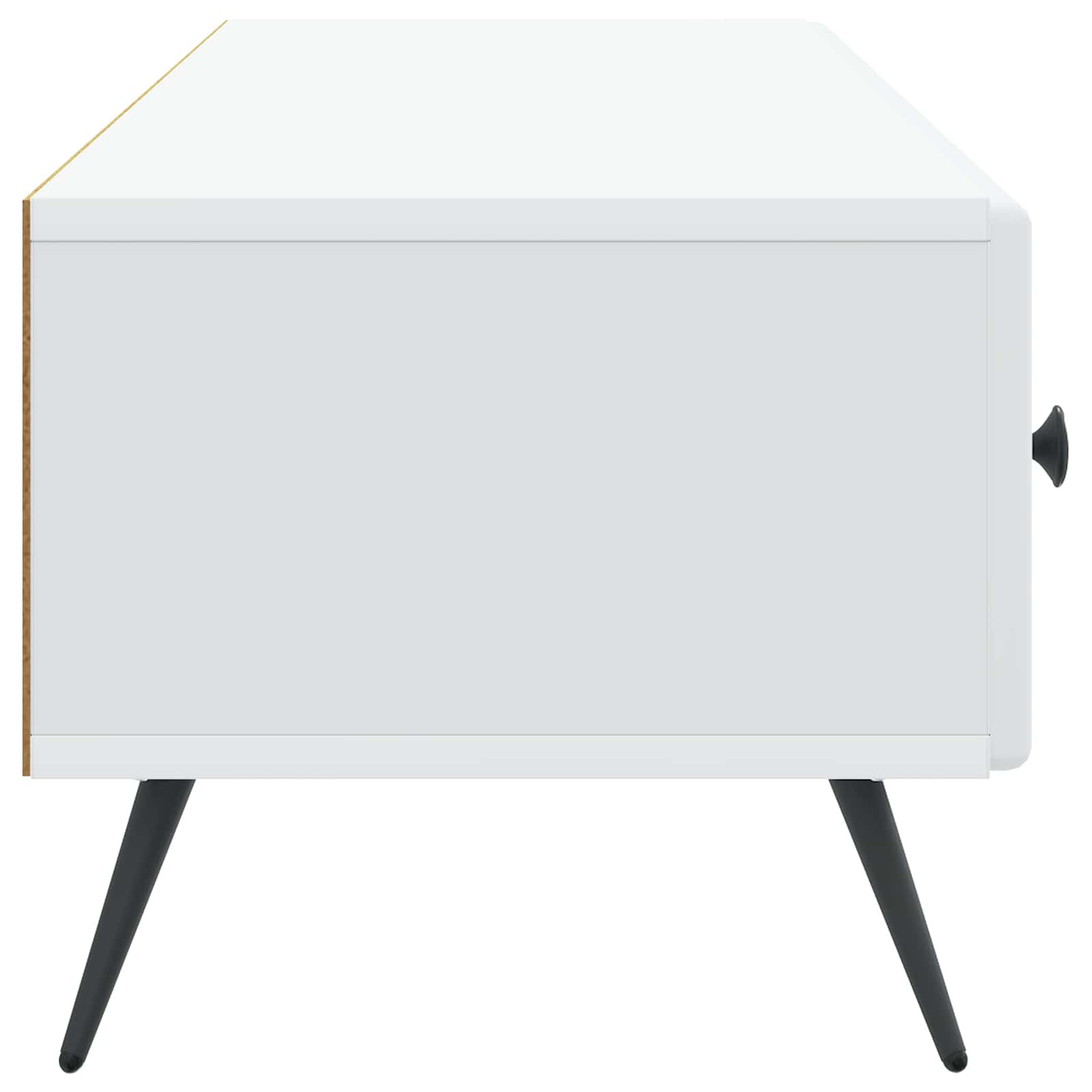 vidaXL TV-kast met lade Zwart 147 x 34,5 x 30 cm Bewerkt hout