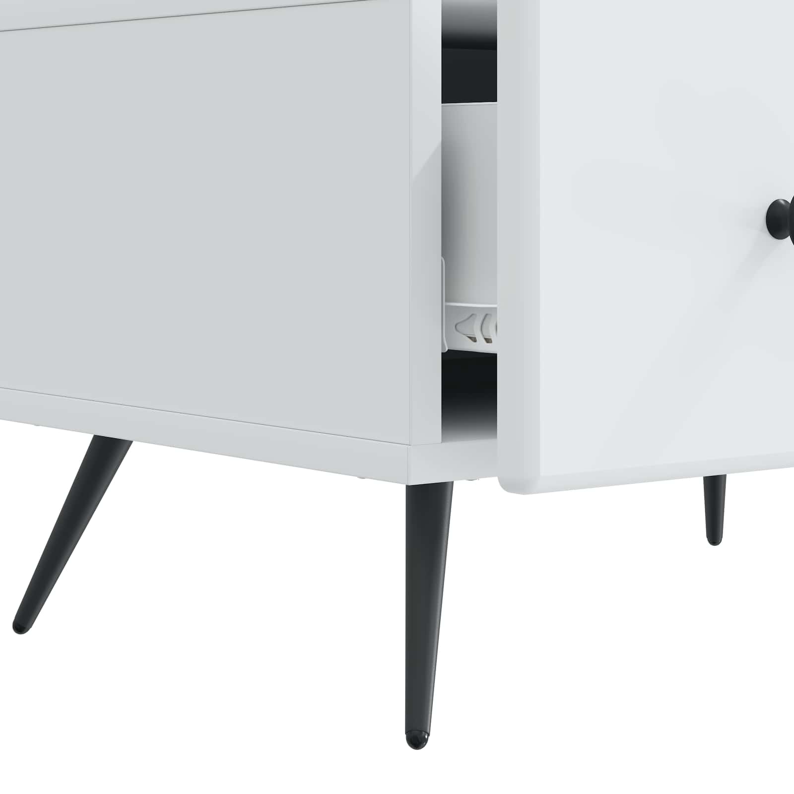 vidaXL TV-kast met lade Zwart 147 x 34,5 x 30 cm Bewerkt hout