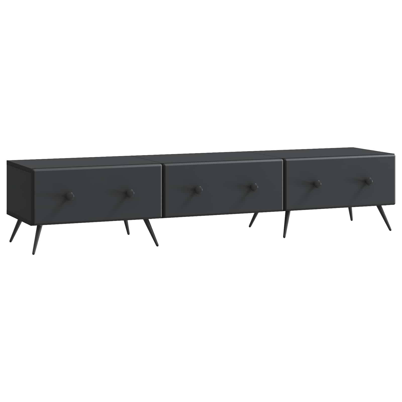 vidaXL TV-kast met lade Zwart 147 x 34,5 x 30 cm Bewerkt hout
