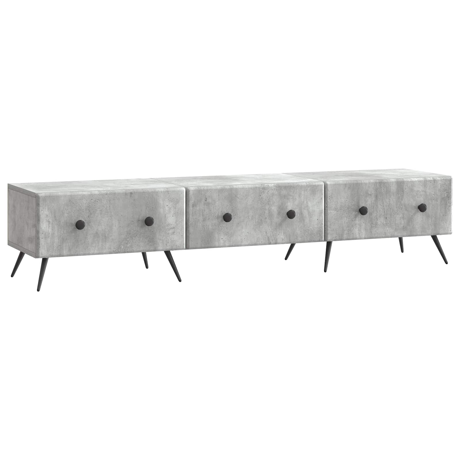 vidaXL TV-kast met lade Zwart 147 x 34,5 x 30 cm Bewerkt hout
