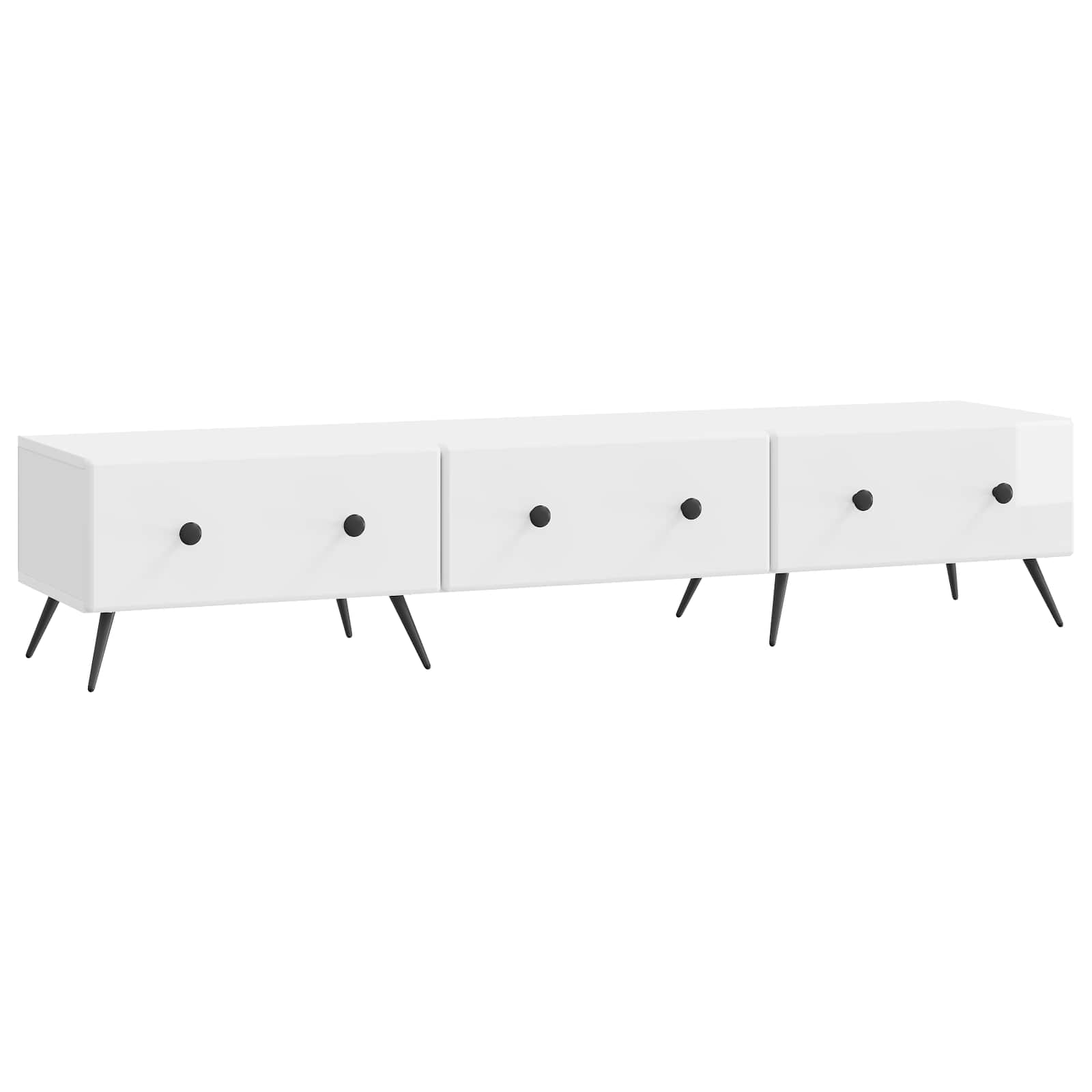 vidaXL TV-kast met lade Zwart 147 x 34,5 x 30 cm Bewerkt hout