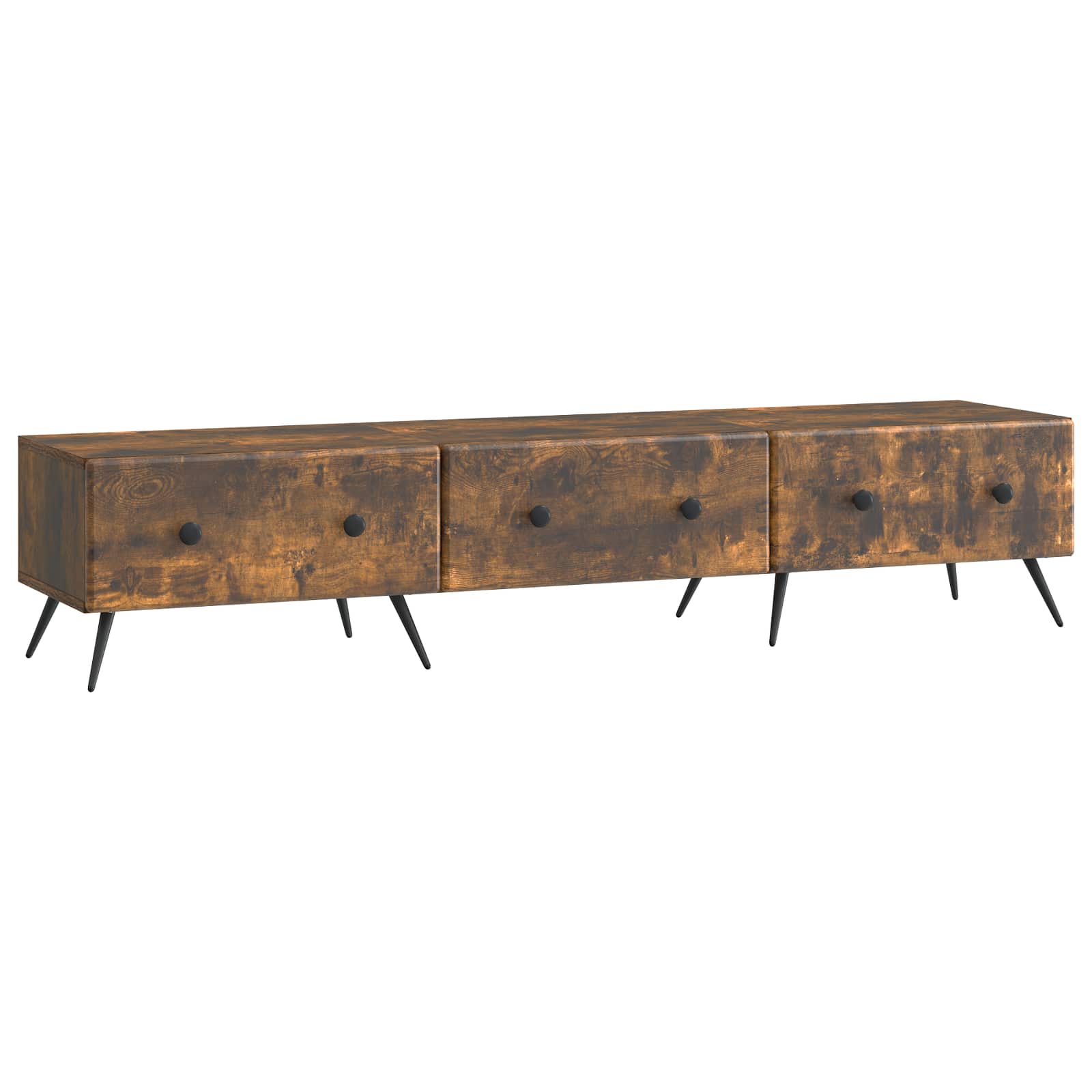 vidaXL TV-kast met lade Zwart 147 x 34,5 x 30 cm Bewerkt hout