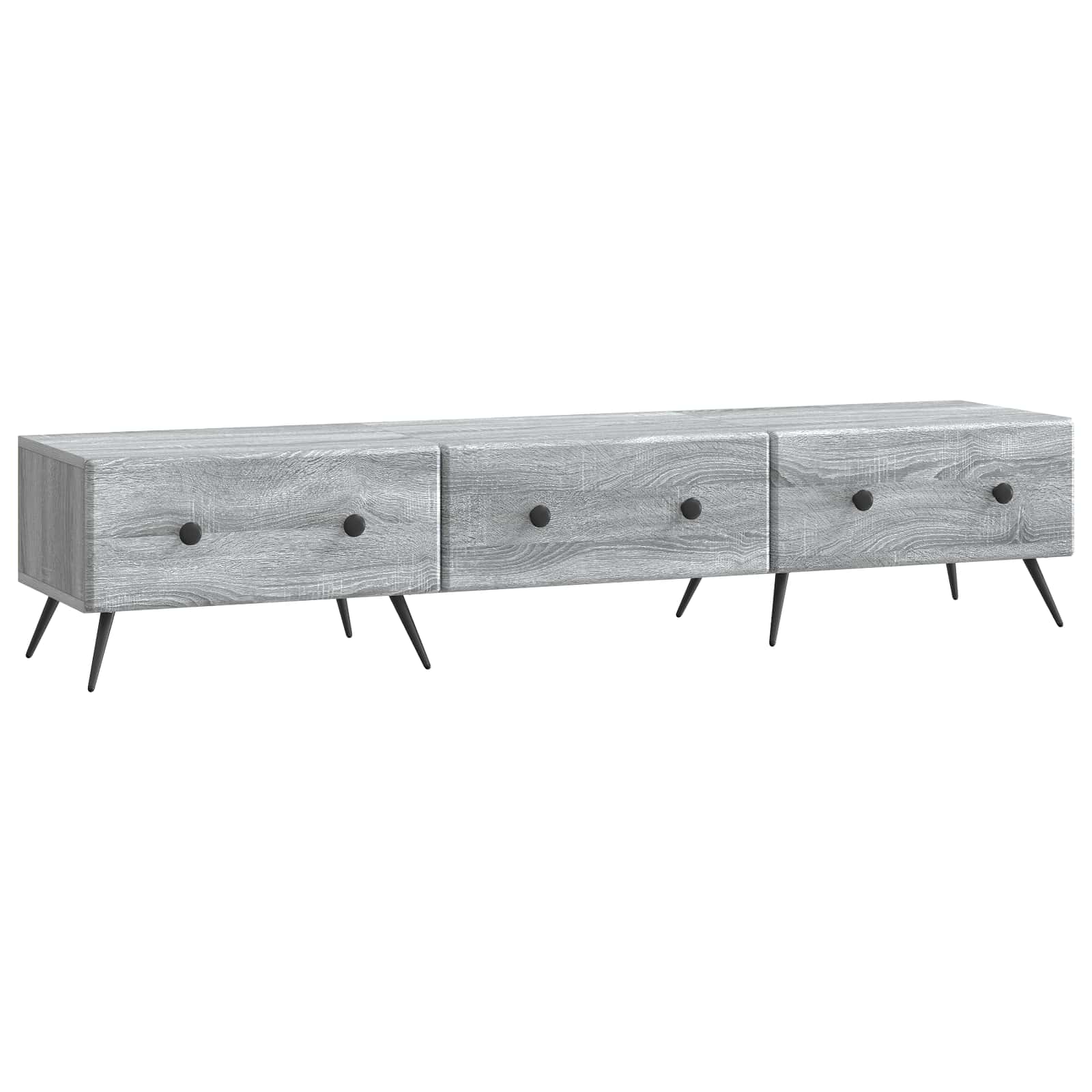 vidaXL TV-kast met lade Zwart 147 x 34,5 x 30 cm Bewerkt hout