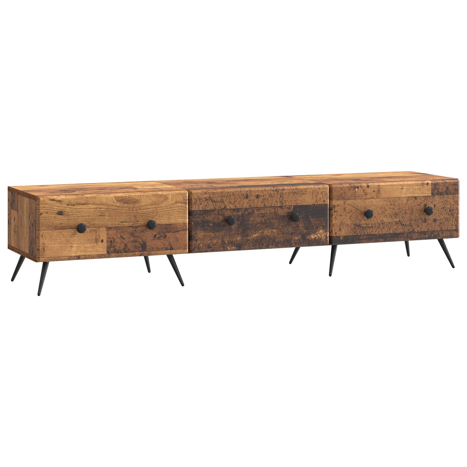 vidaXL TV-kast met lade Zwart 147 x 34,5 x 30 cm Bewerkt hout
