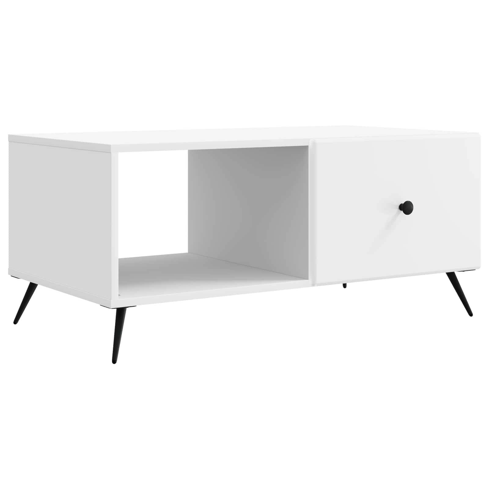 vidaXL Salontafel Zwart 90 x 50 x 40 cm Bewerkt hout