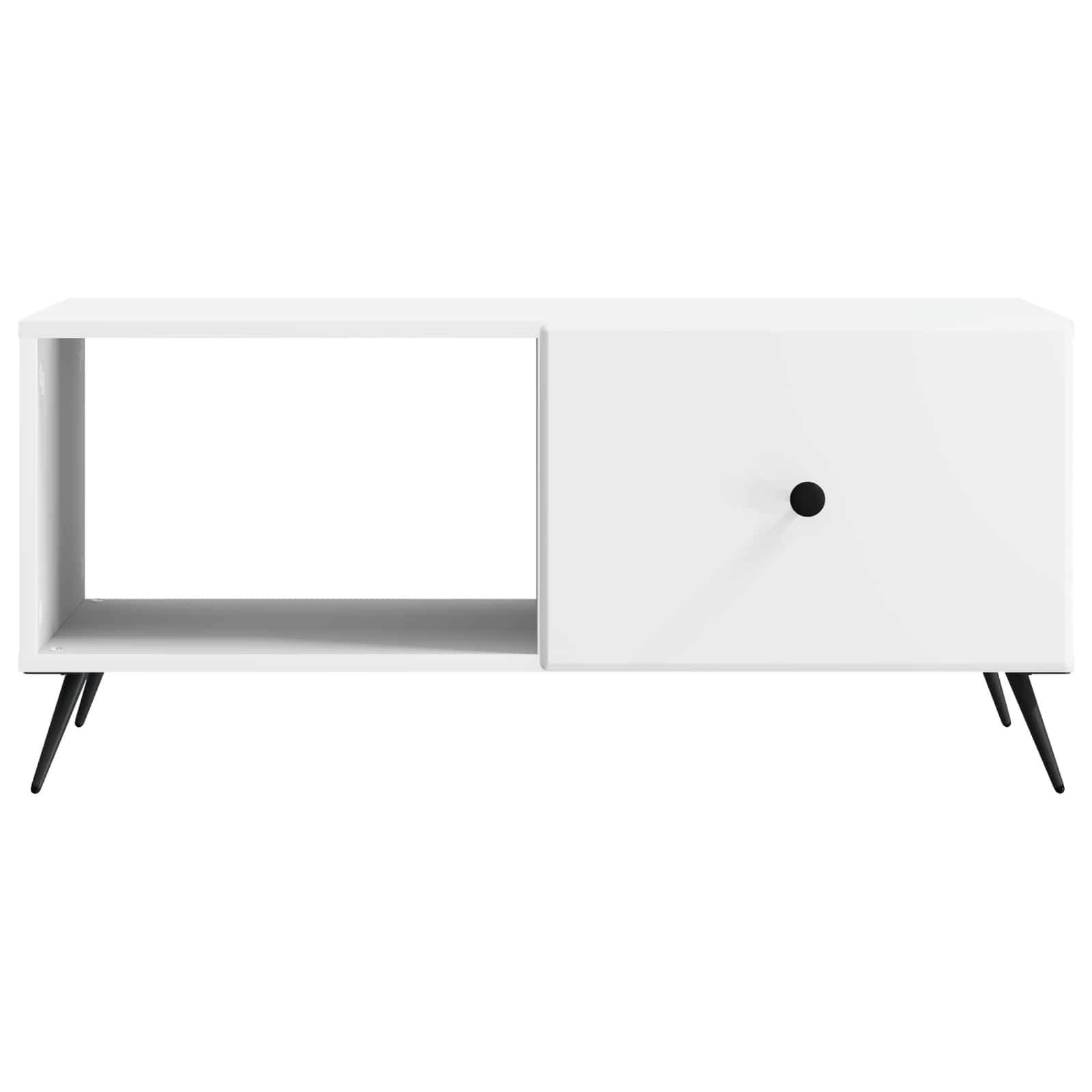 vidaXL Salontafel Zwart 90 x 50 x 40 cm Bewerkt hout
