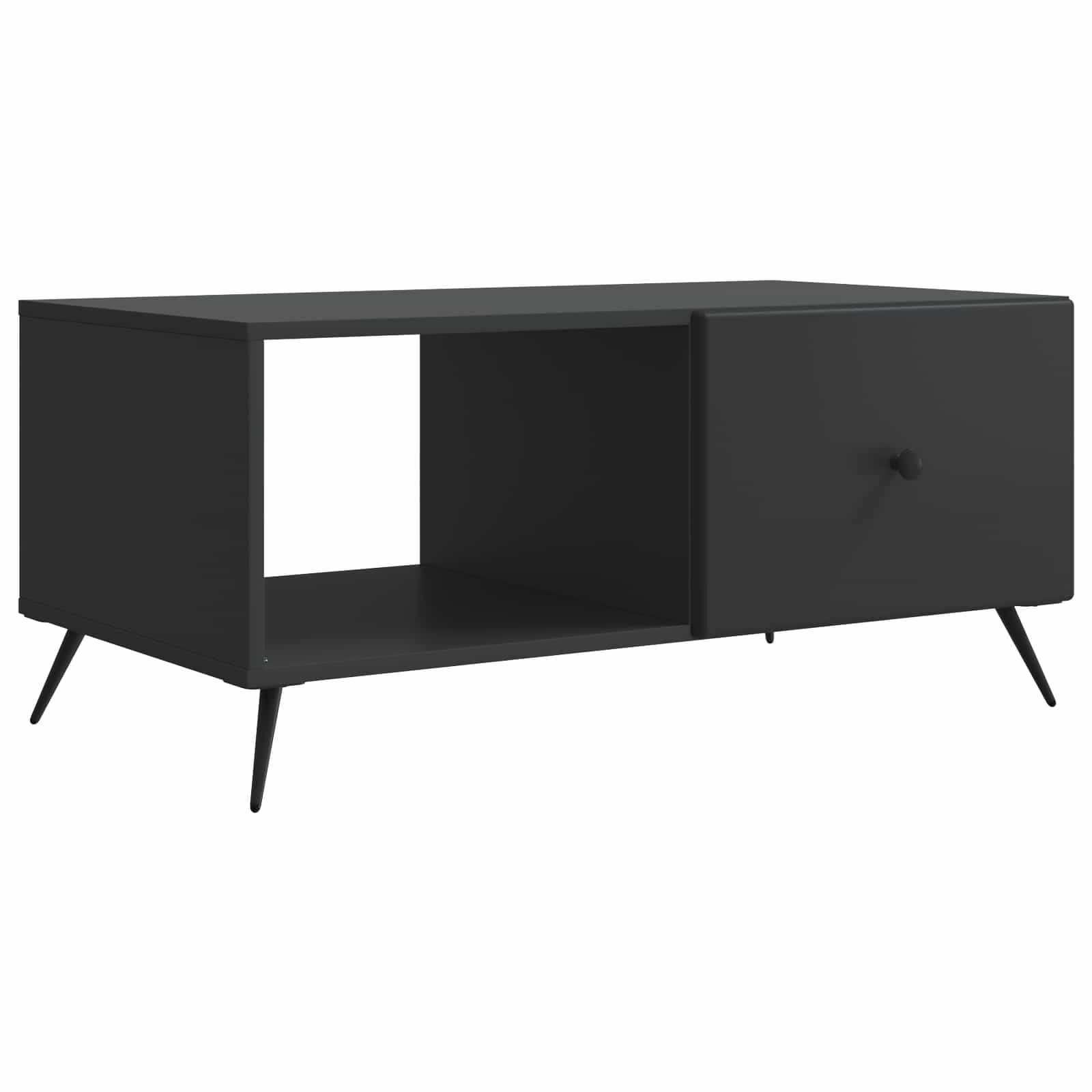 vidaXL Salontafel Zwart 90 x 50 x 40 cm Bewerkt hout