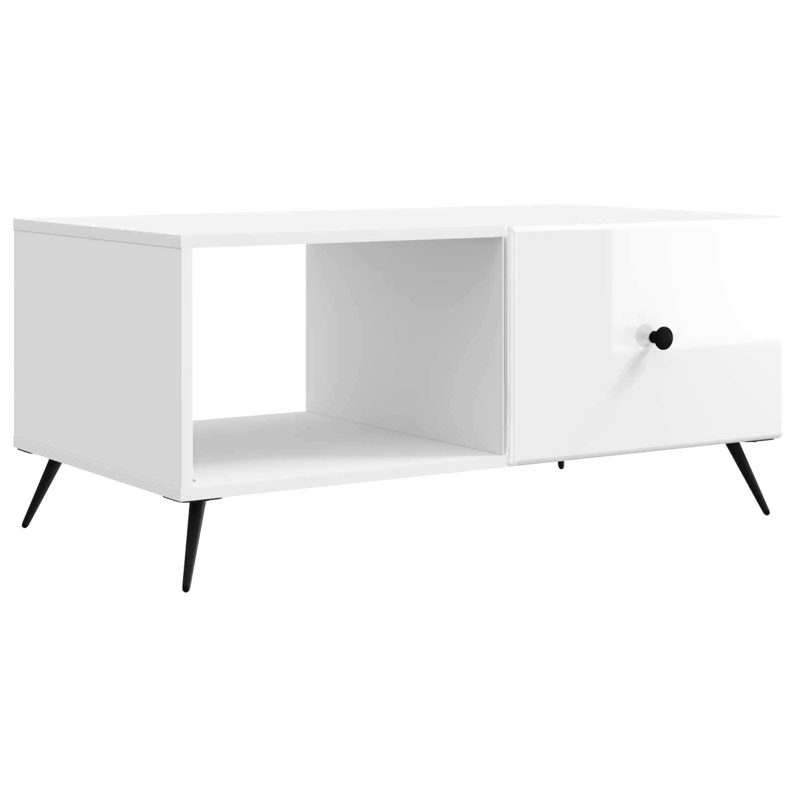 vidaXL Salontafel Zwart 90 x 50 x 40 cm Bewerkt hout