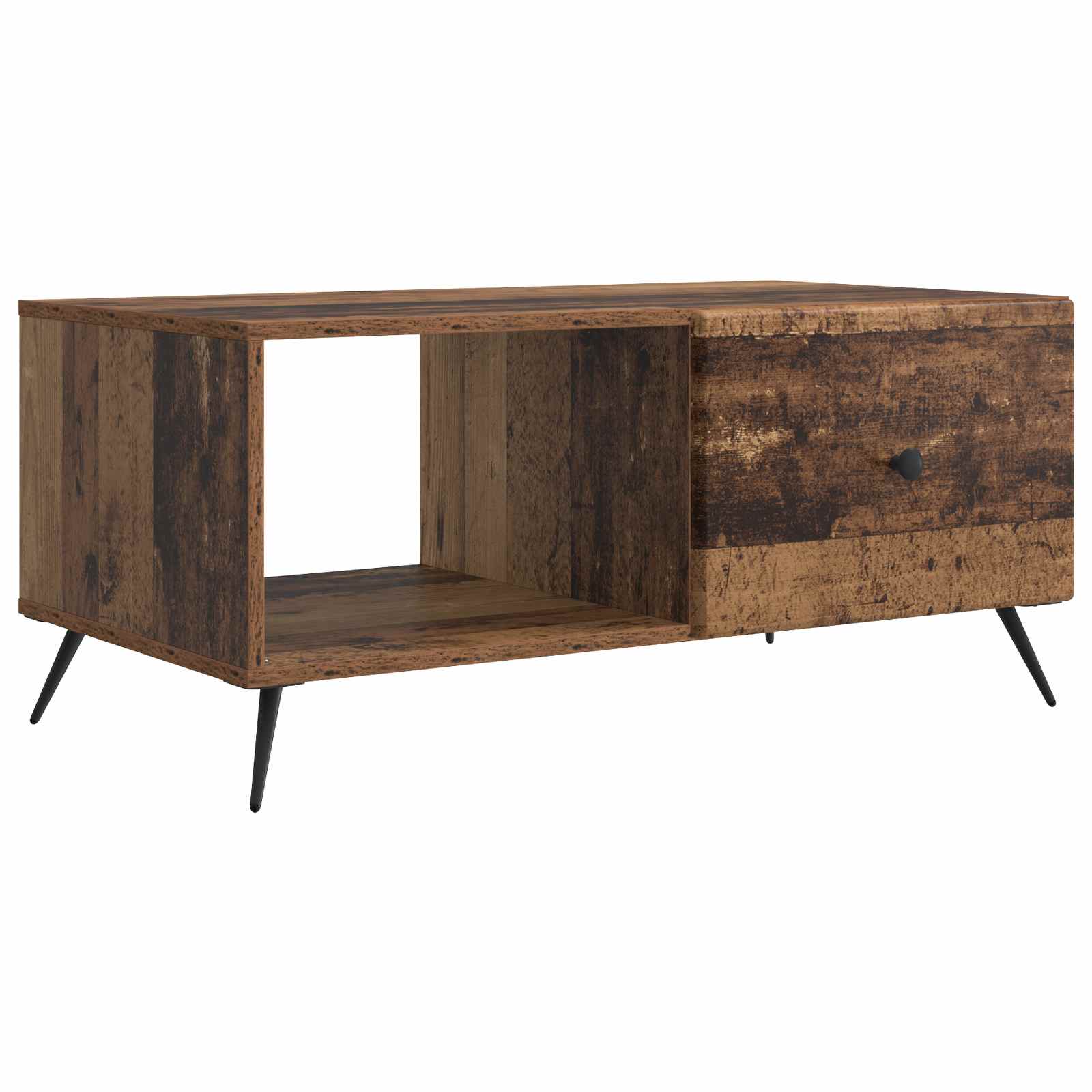 vidaXL Salontafel Zwart 90 x 50 x 40 cm Bewerkt hout