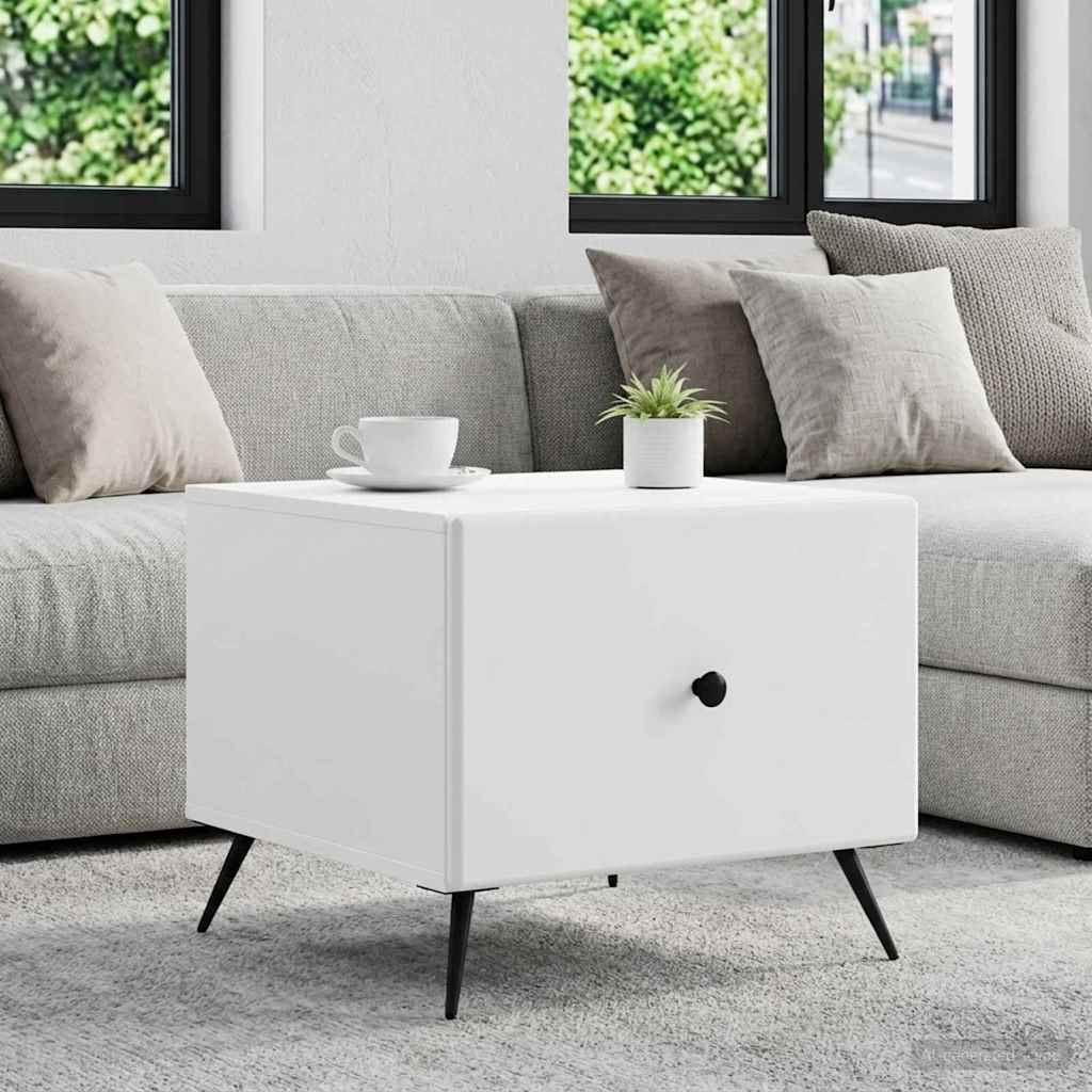 vidaXL Salontafel met lade Zwart 49 x 50 x 40 cm Bewerkt hout