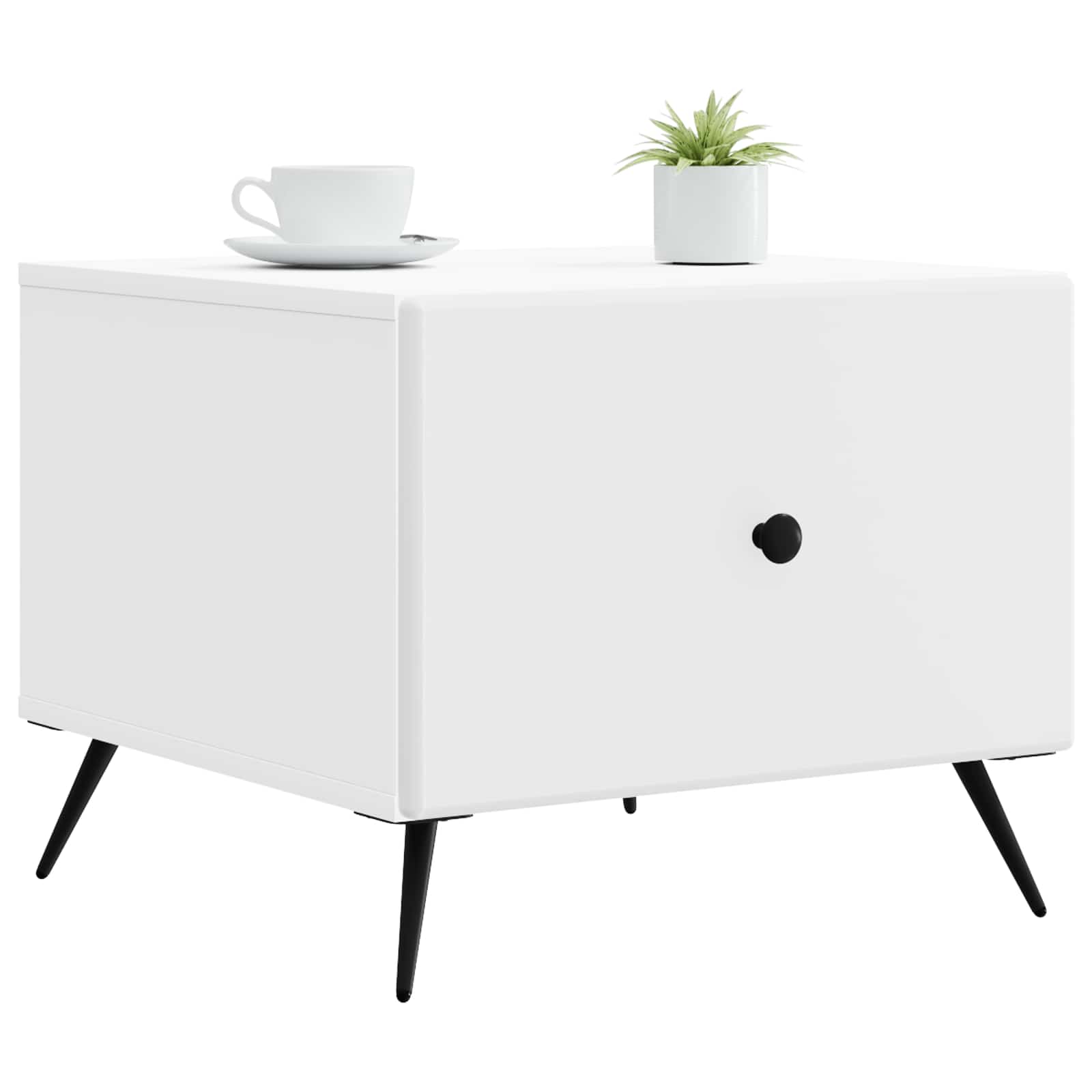 vidaXL Salontafel met lade Zwart 49 x 50 x 40 cm Bewerkt hout