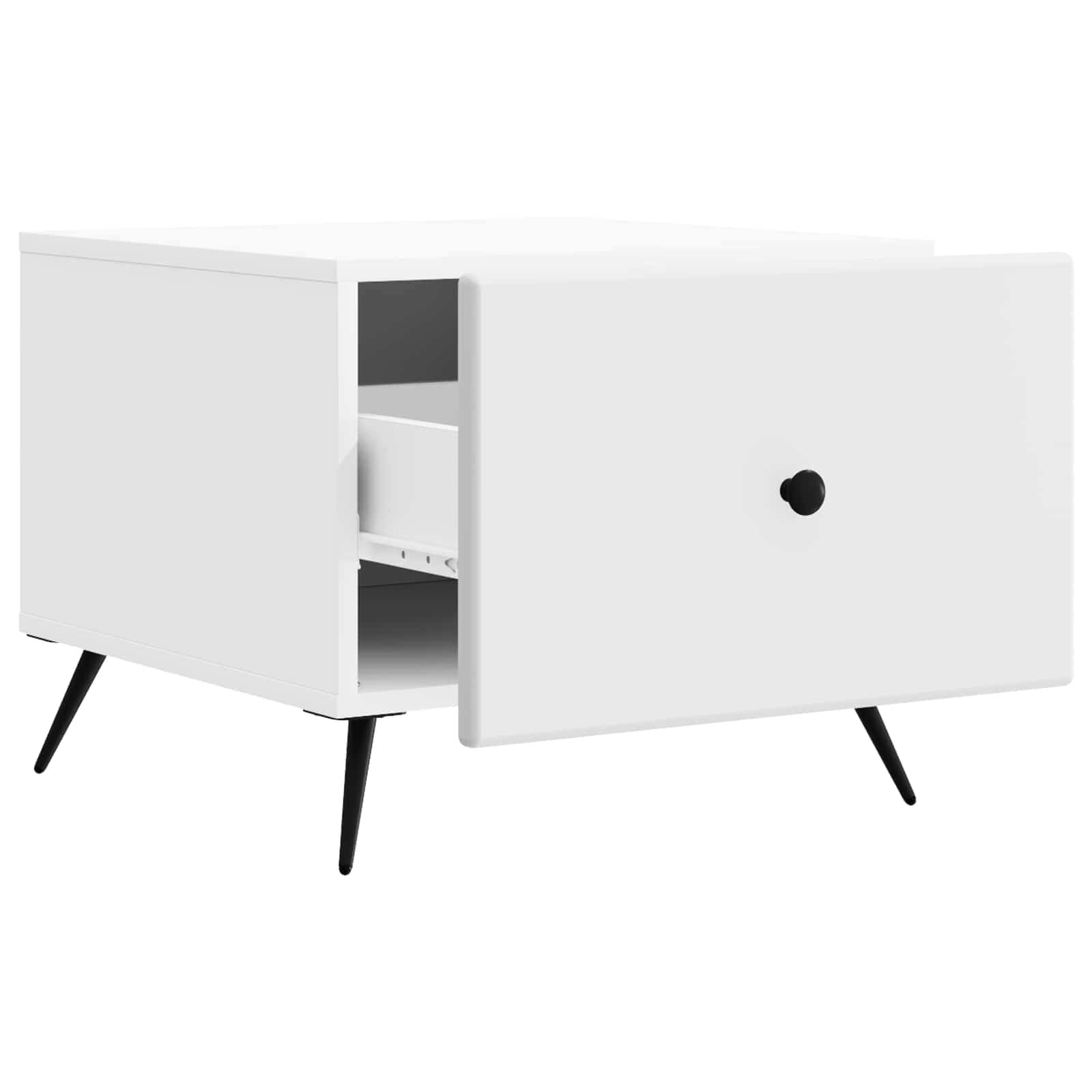 vidaXL Salontafel met lade Zwart 49 x 50 x 40 cm Bewerkt hout