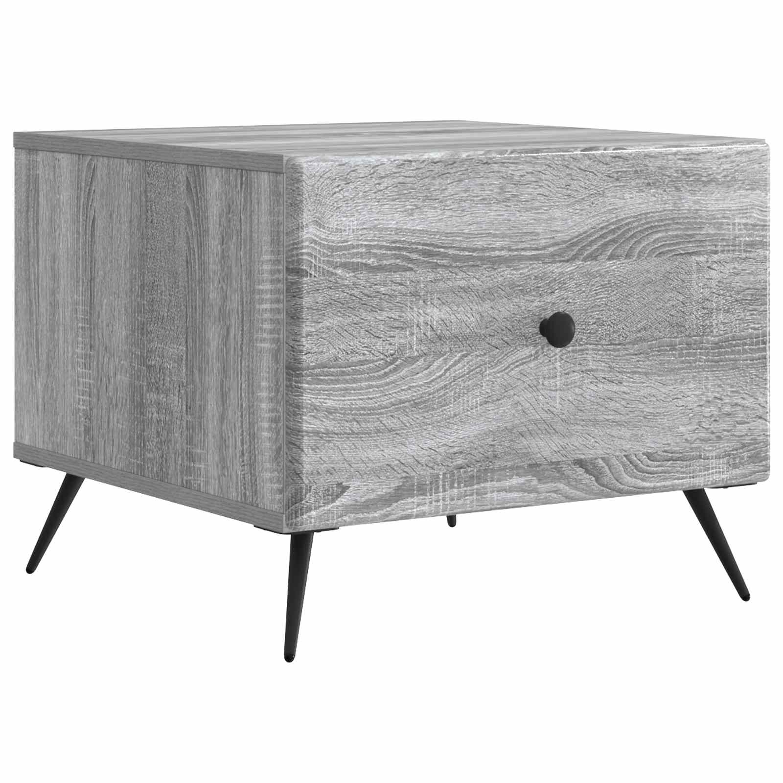 vidaXL Salontafel met lade Zwart 49 x 50 x 40 cm Bewerkt hout