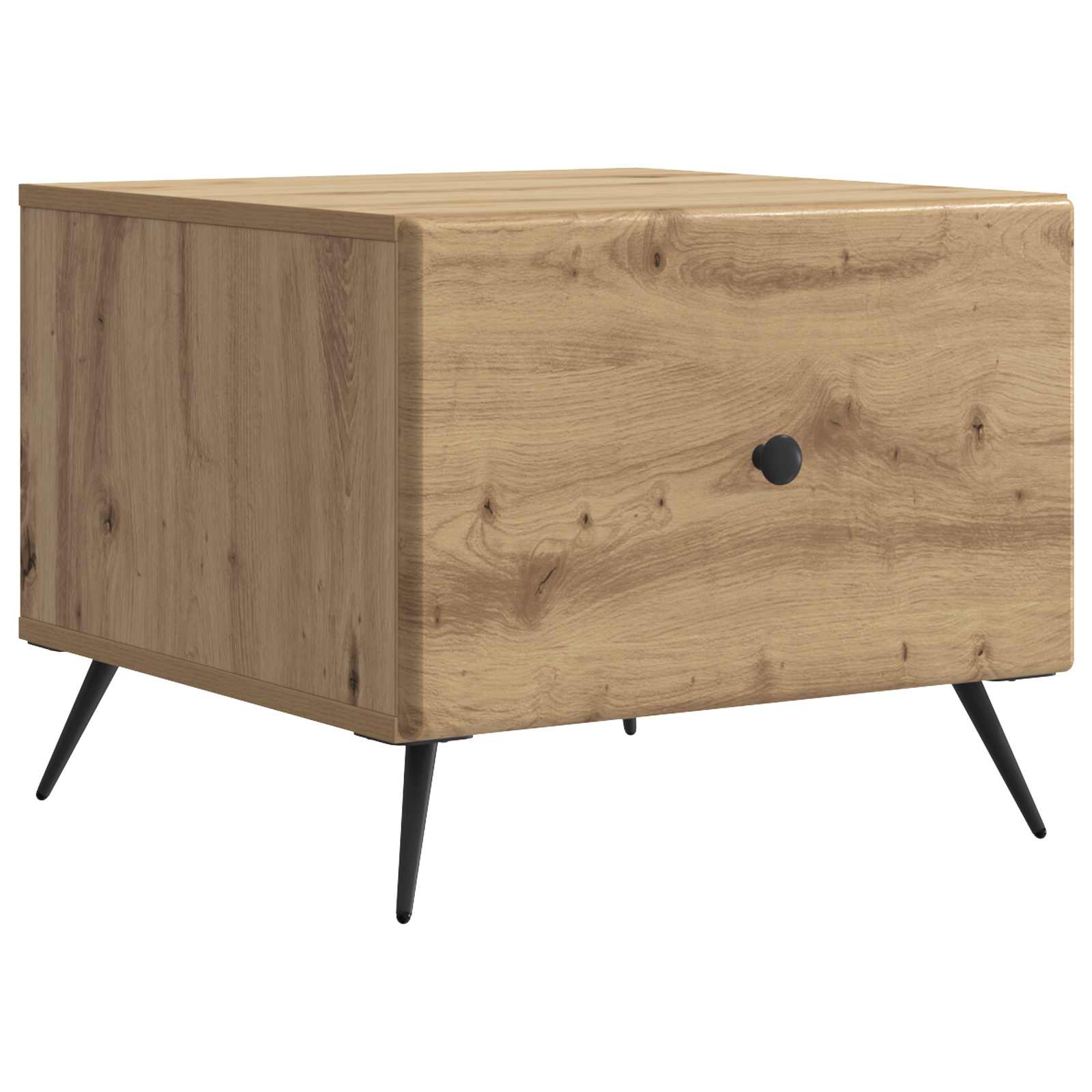 vidaXL Salontafel met lade Zwart 49 x 50 x 40 cm Bewerkt hout