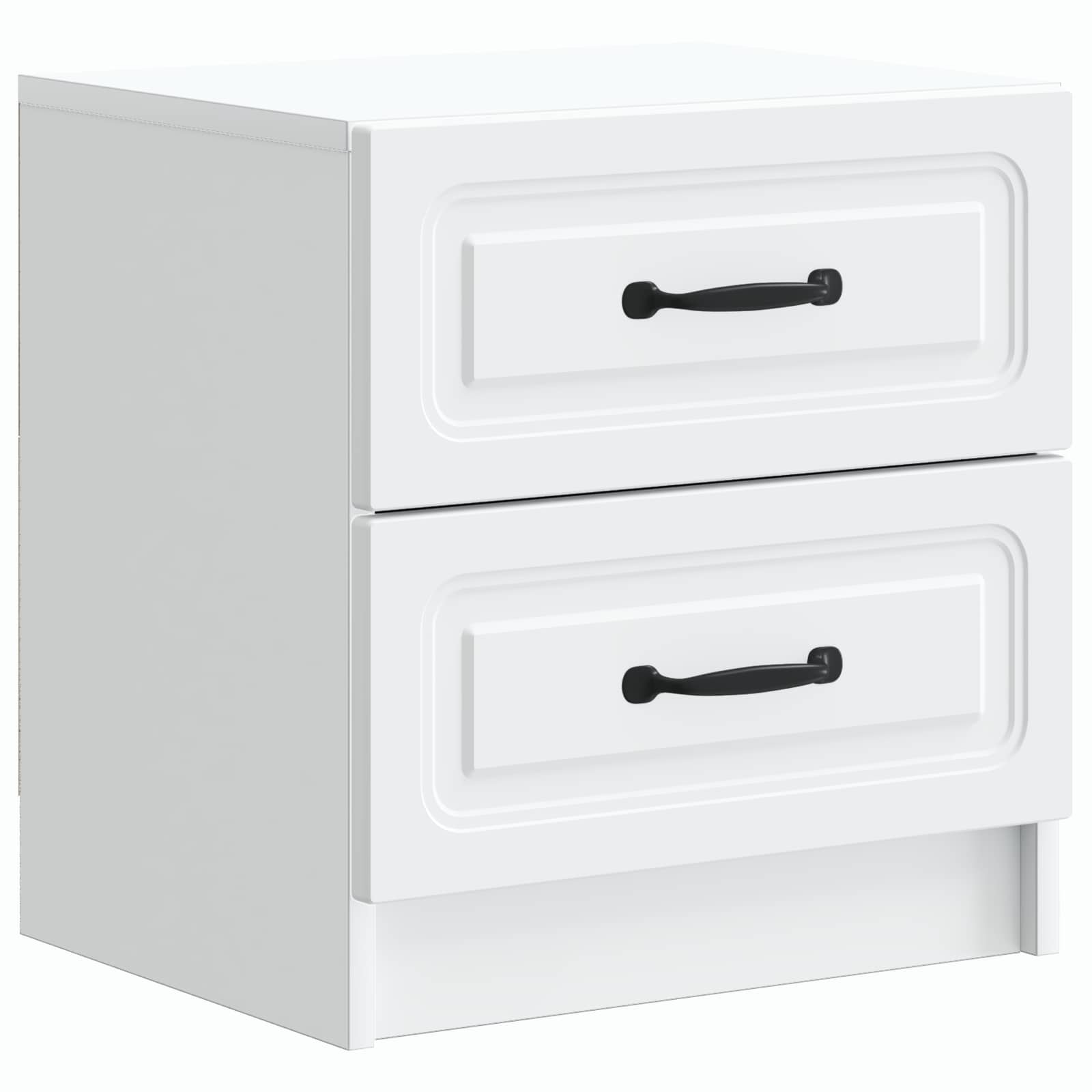 vidaXL Nachtkastje met lade 2 pcs Wit 43 x 34,5 x 44,5 cm Bewerkt hout