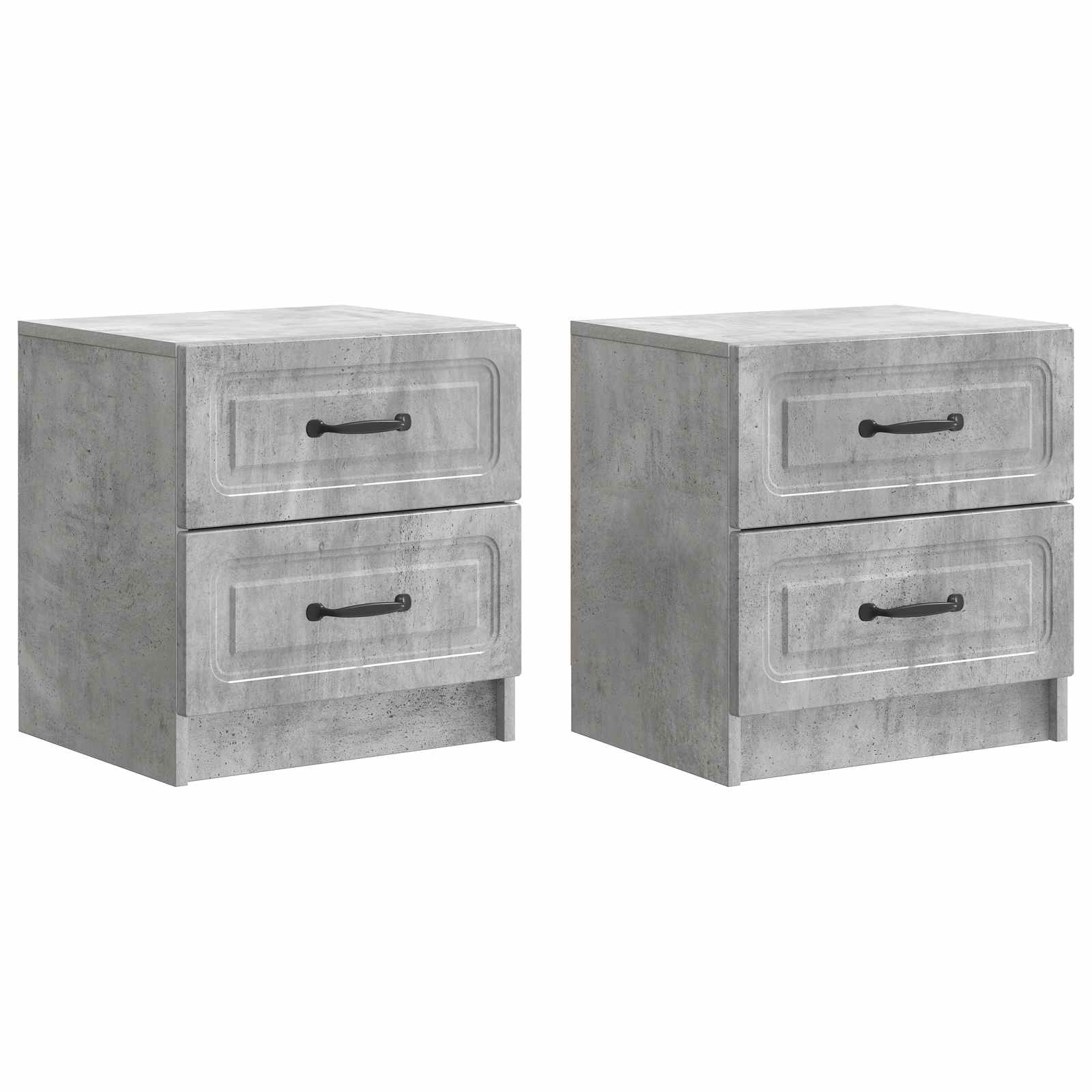 vidaXL Nachtkastje met lade 2 pcs Wit 43 x 34,5 x 44,5 cm Bewerkt hout